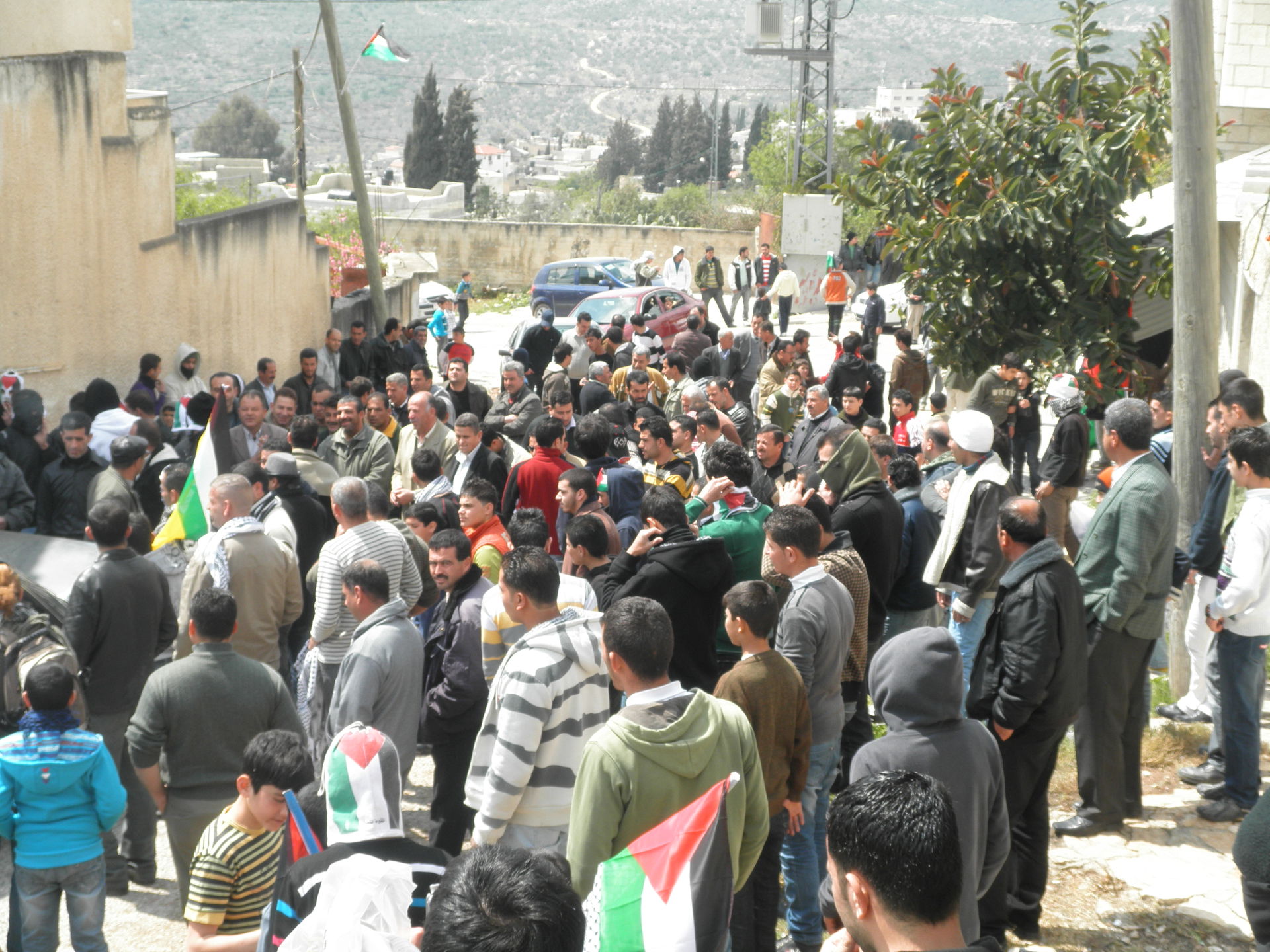 Demonstration against road block, Kafr Qaddum, March 2012