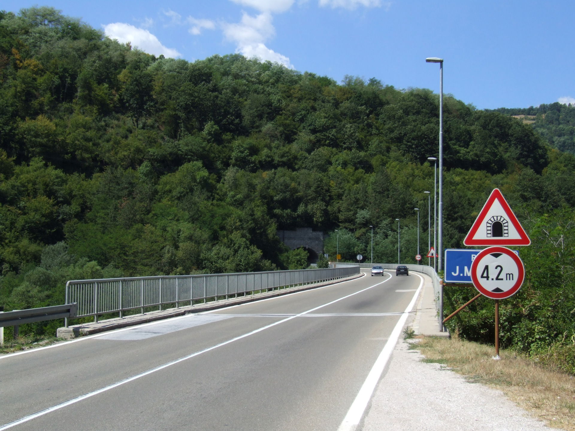 Road nr 1 in Serbia - bridge over river South Morava
