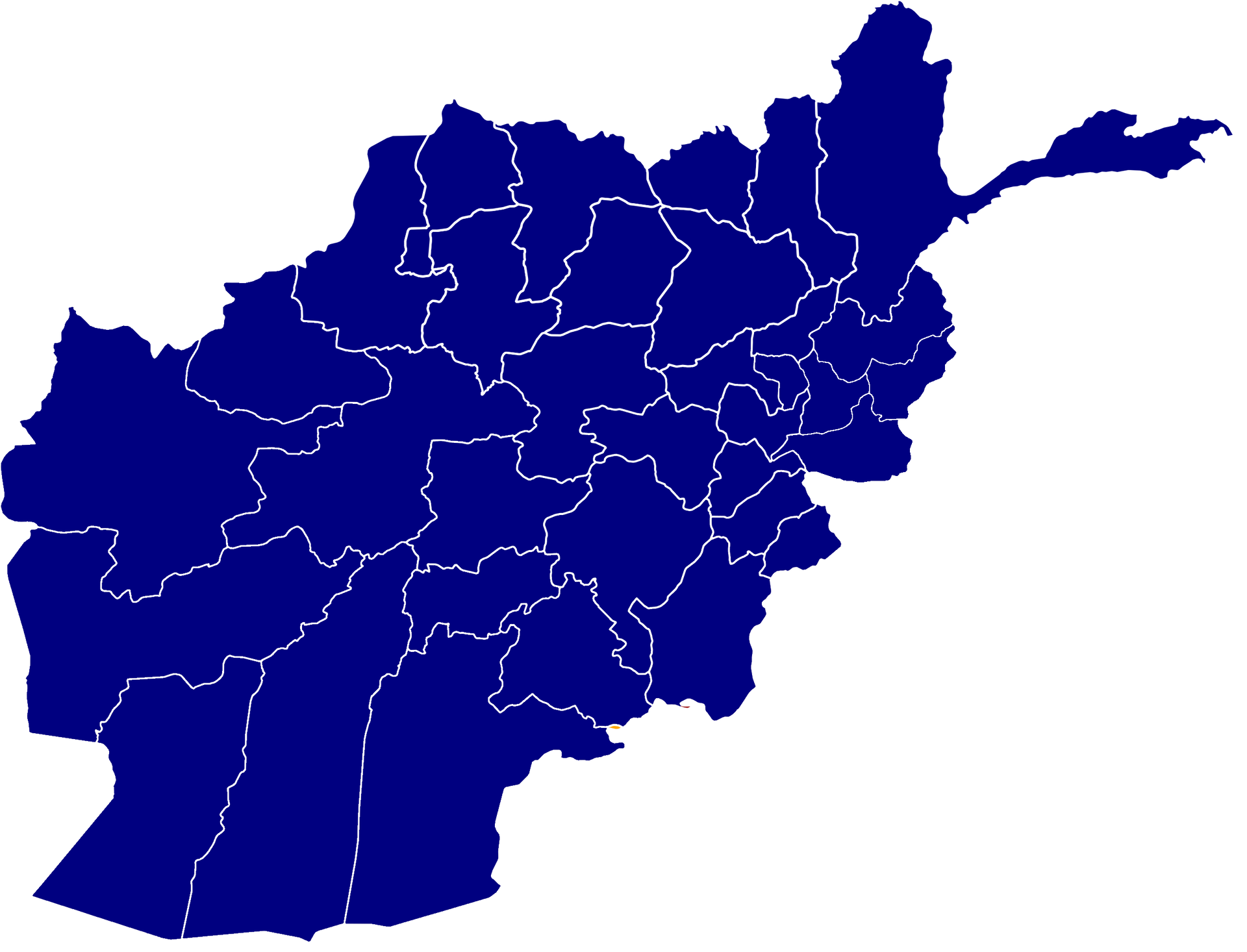Map of the provinces of Afghanistan