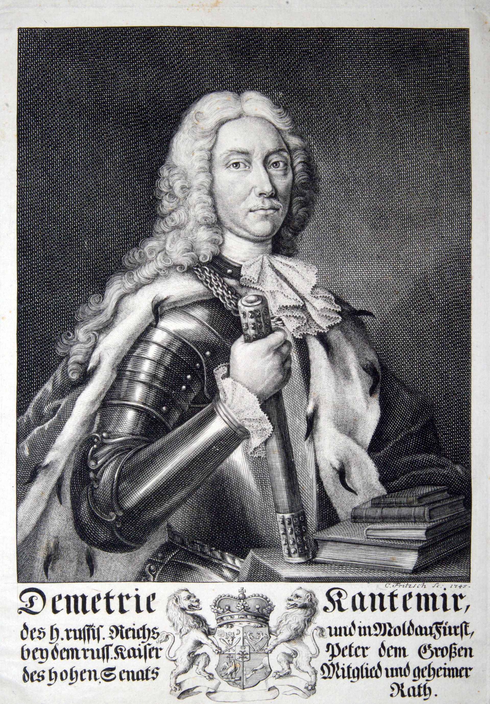 Portrait of Dimitrie Cantemir, from the first edition of Descri…