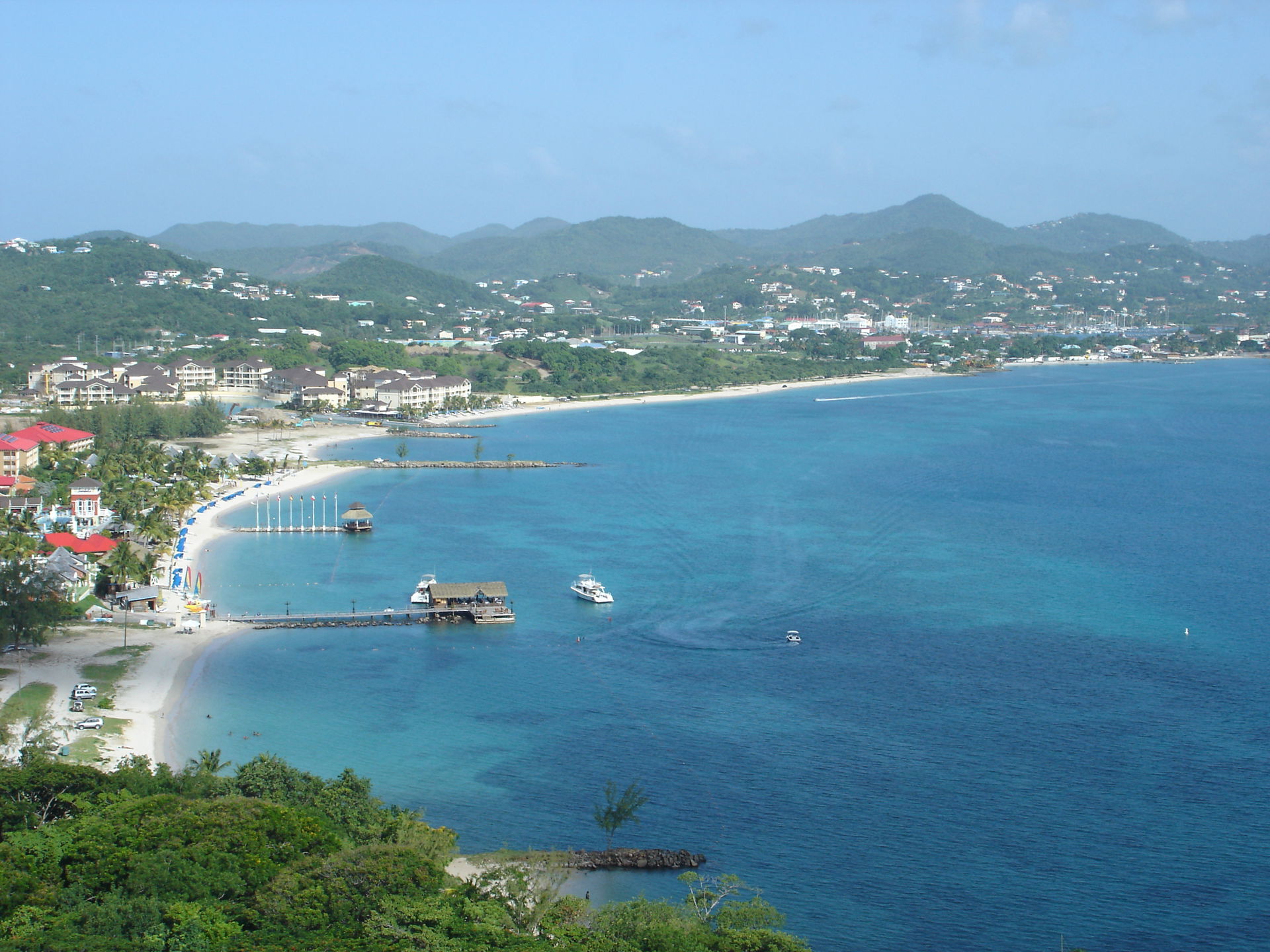 Picture taken from the top of Pigeon Island, looking East, towa…