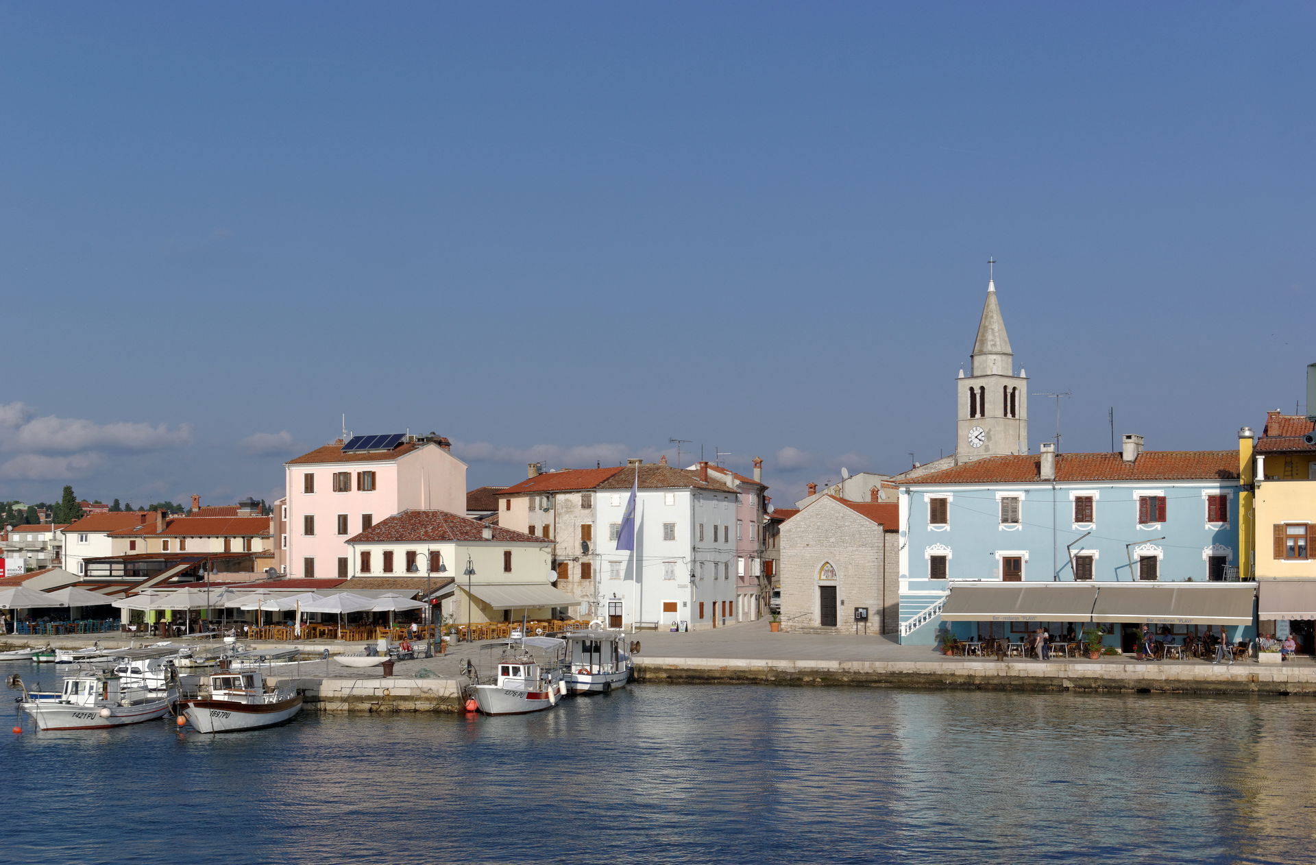 Croatia, Fažana seen from the ferry to Brijuni