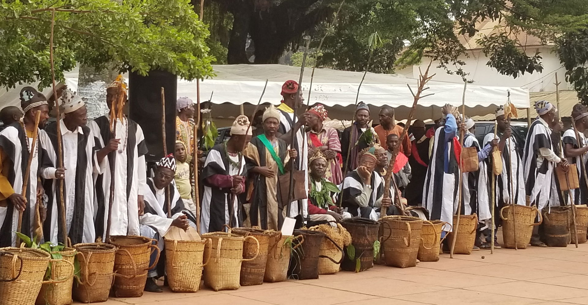 Assembly of tribal leaders for Foumban, Cameroon festival