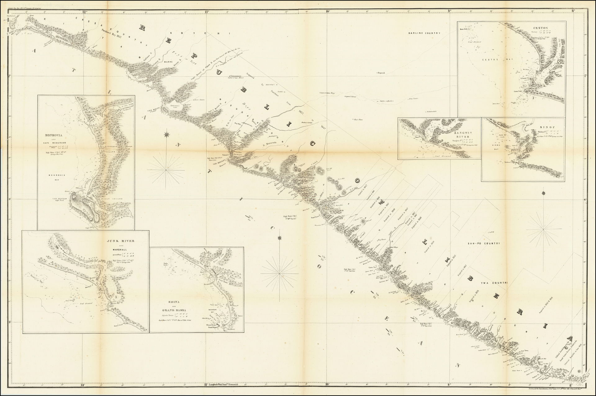 1853 map of the Republic of Liberia
https://www.raremaps.com/ga…