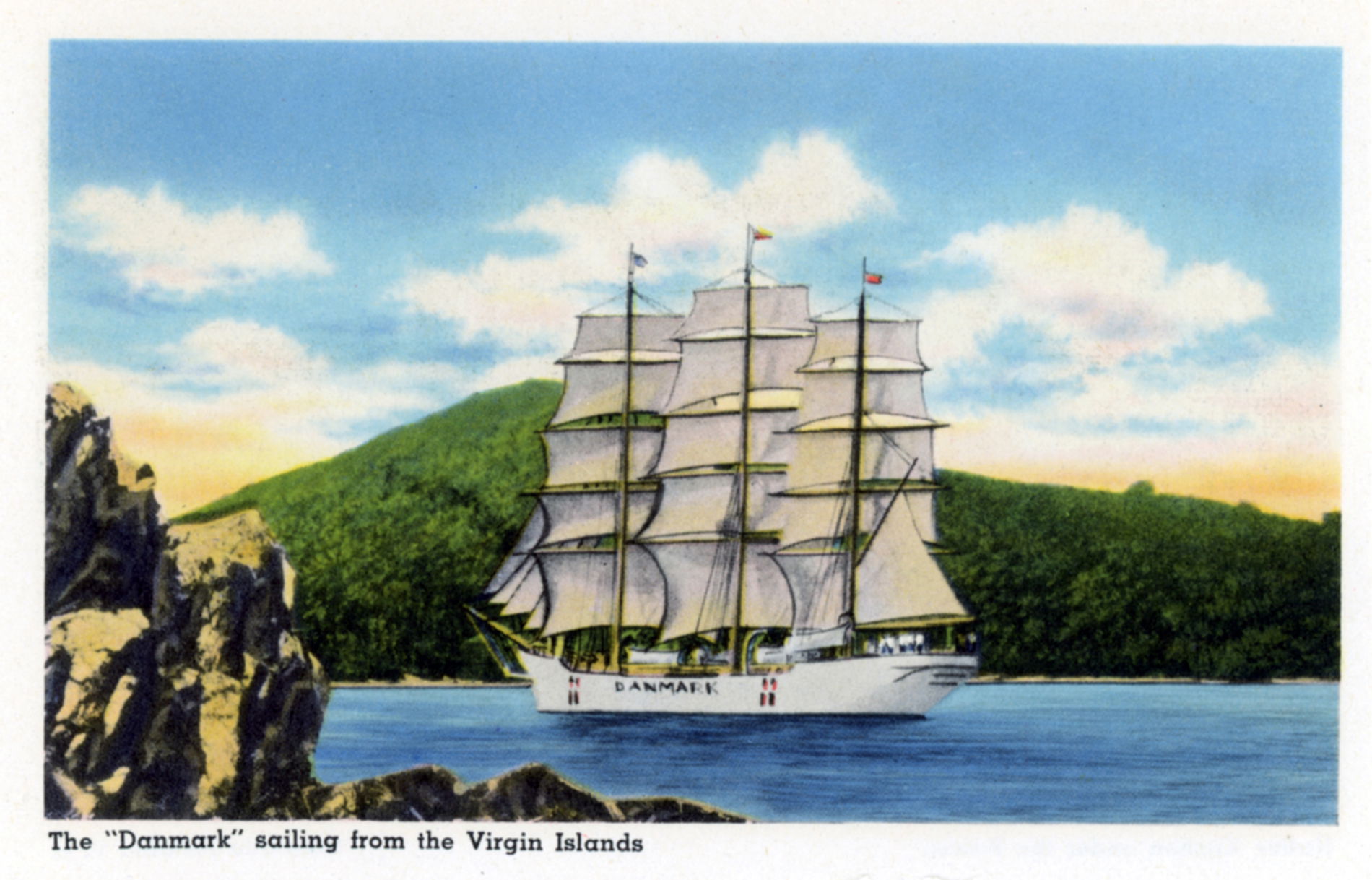 Photomechanical print (postcard) : halftone, colored