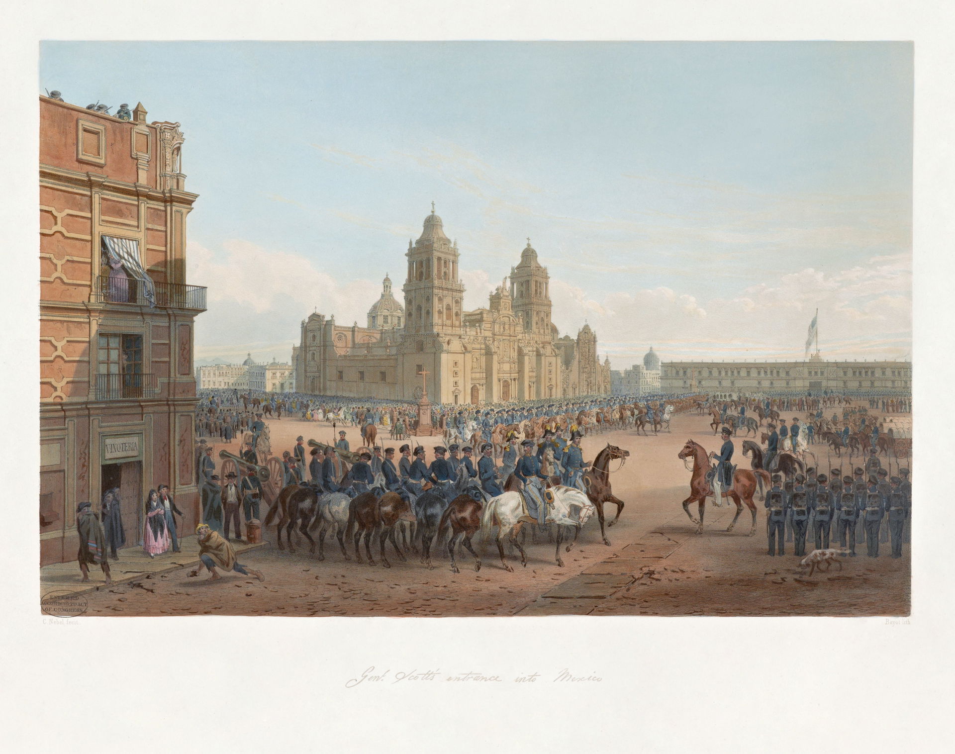 "Genl. Scott's entrance into Mexico", Plate 45 from The War bet…