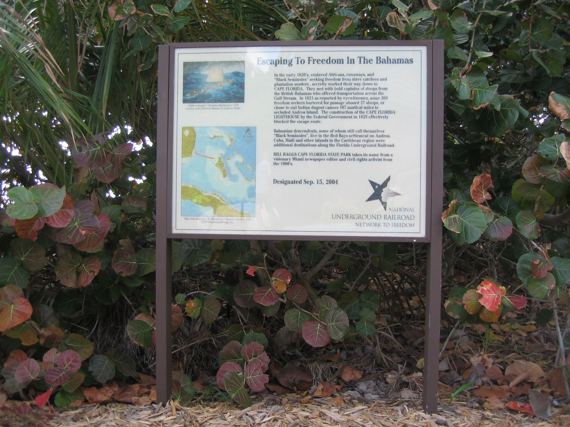 Sign at Bill Baggs Cape Florida State Park near the Cape Florid…