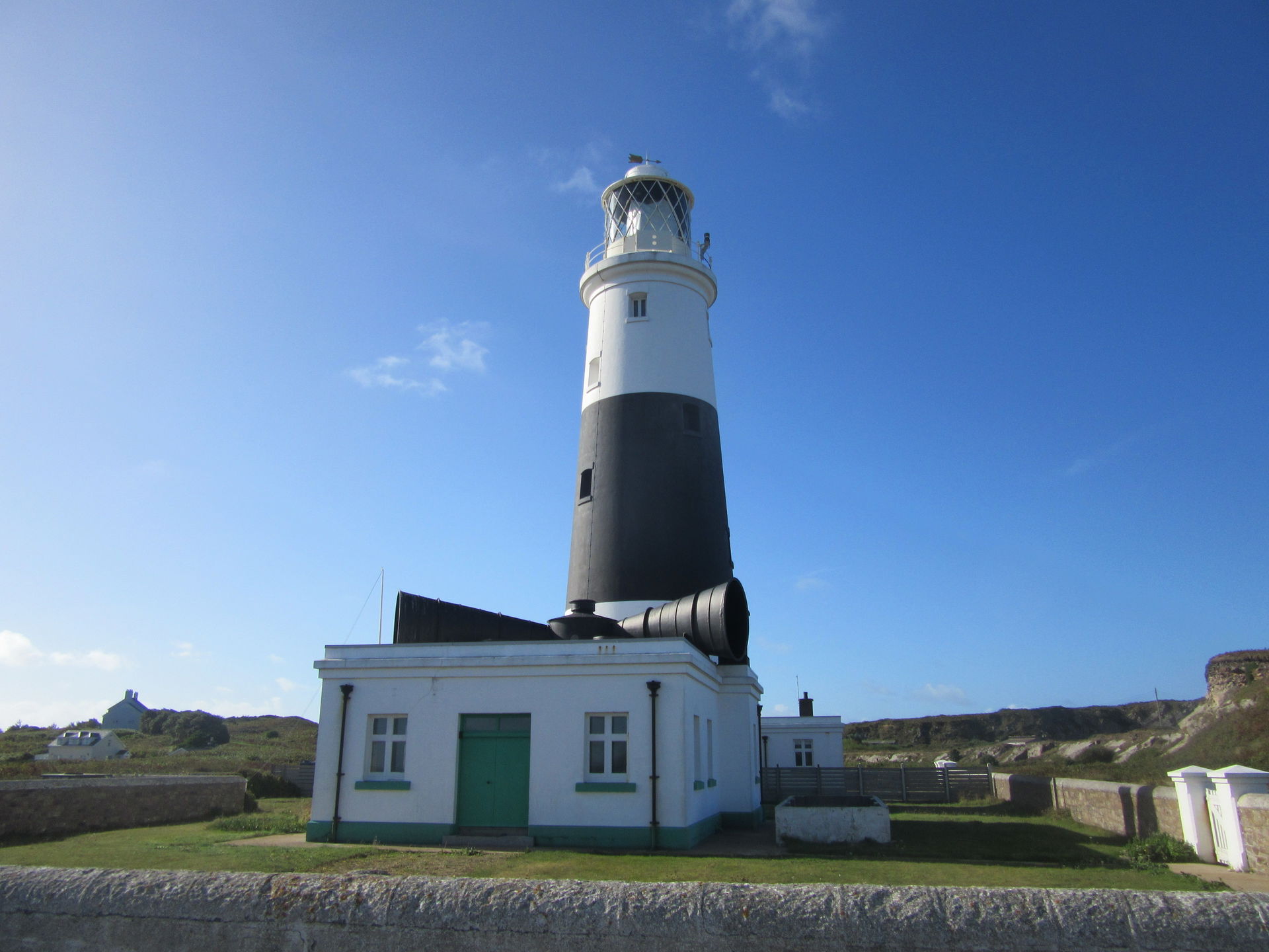 The lighthouse at Mannez, Alderney, Channel Islands.