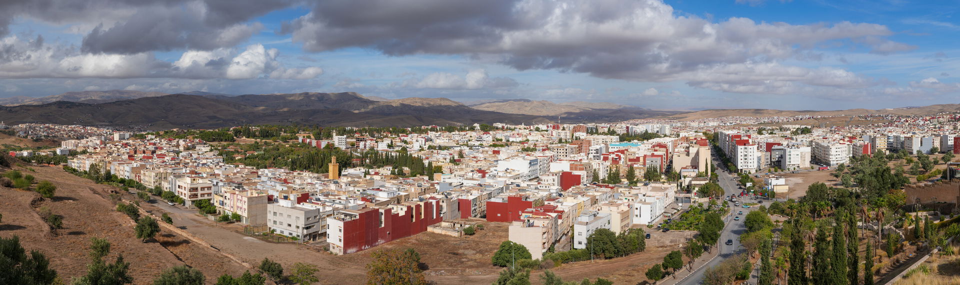 Panorama of Taza city, view from the southwest, from Ave Bir An…