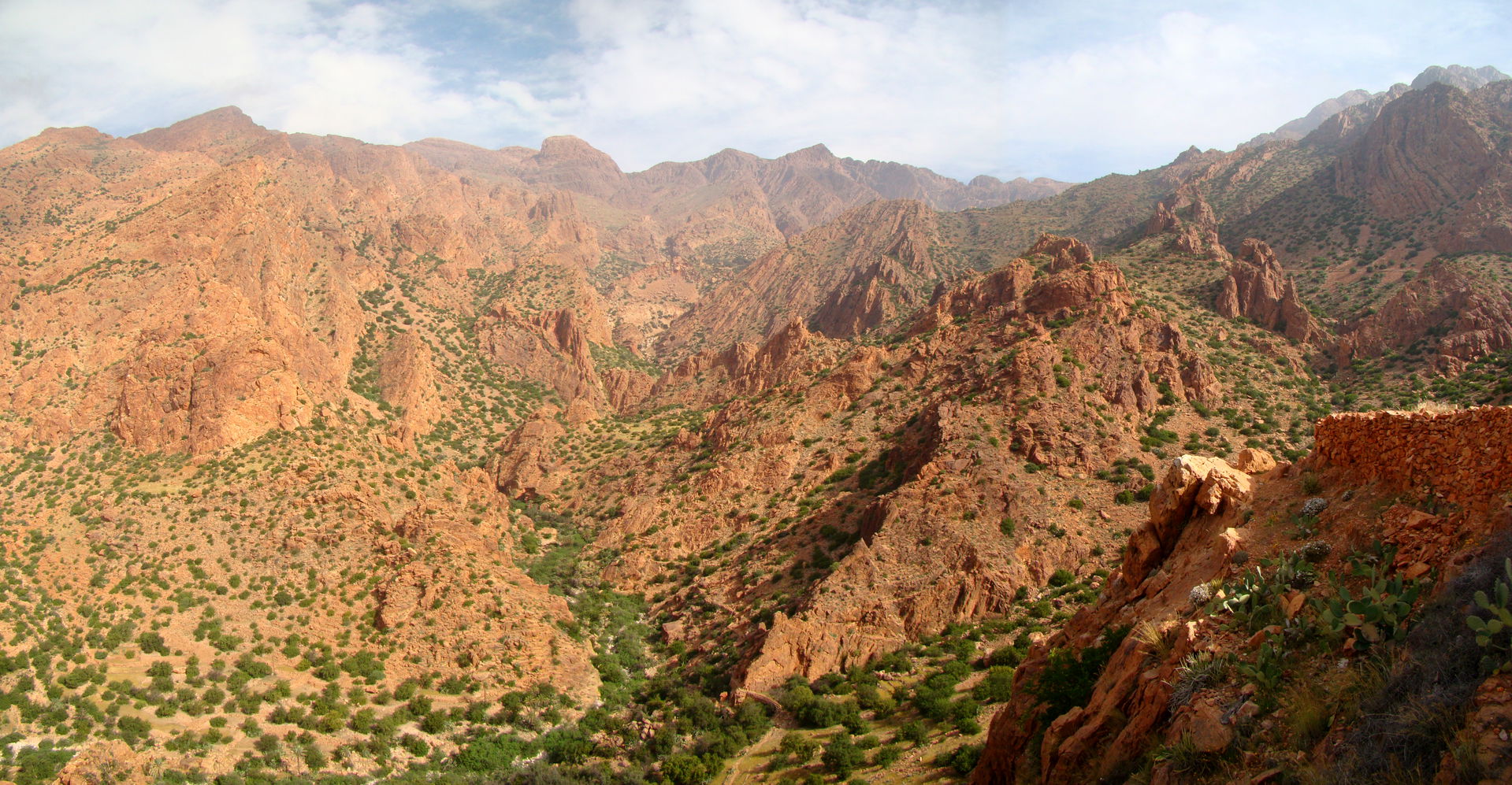 A part of the Anti-Atlas mountains seen from the south, in the …