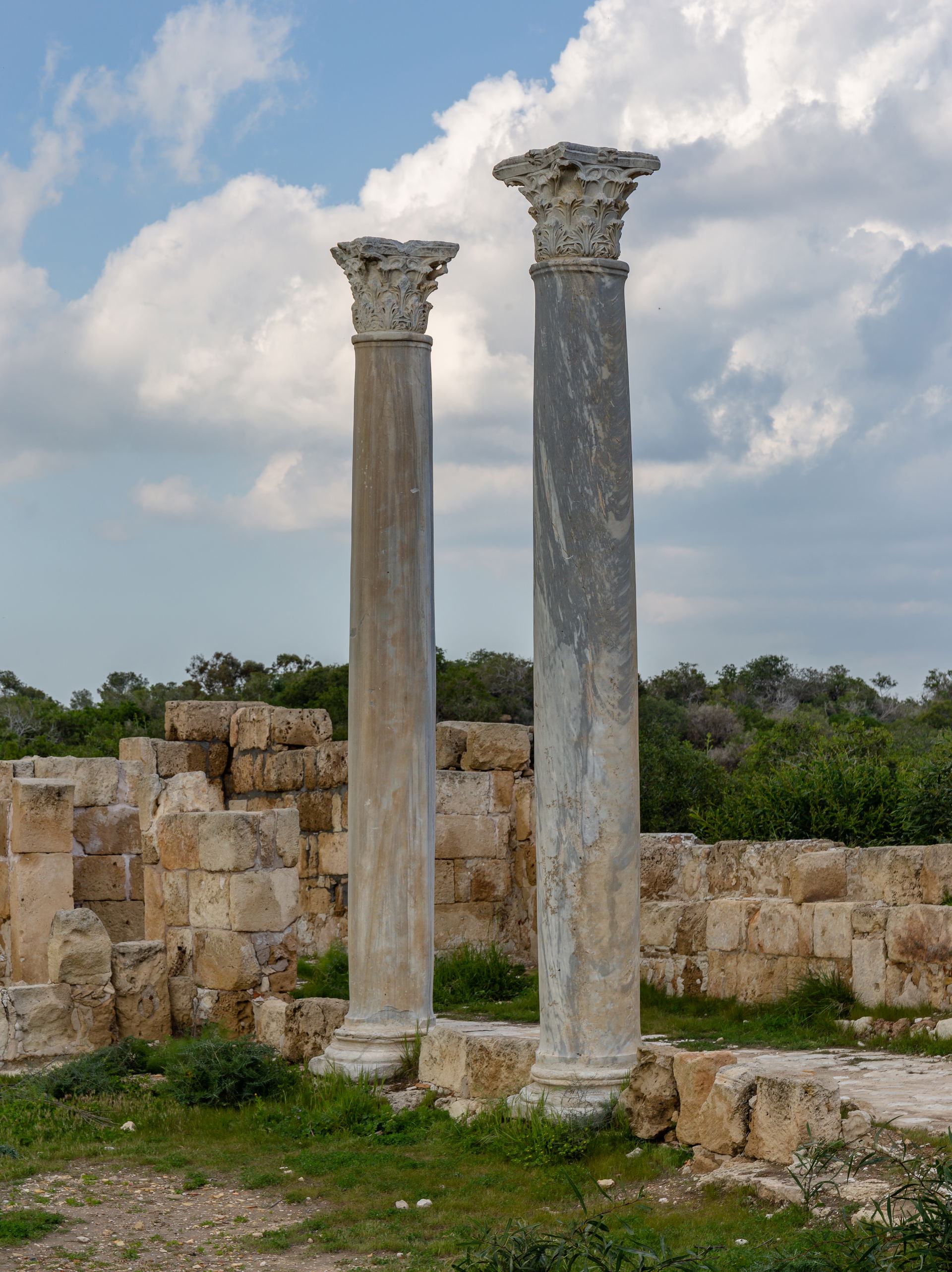 Columns in Roman gymnasium, Salamis, Northern Cyprus