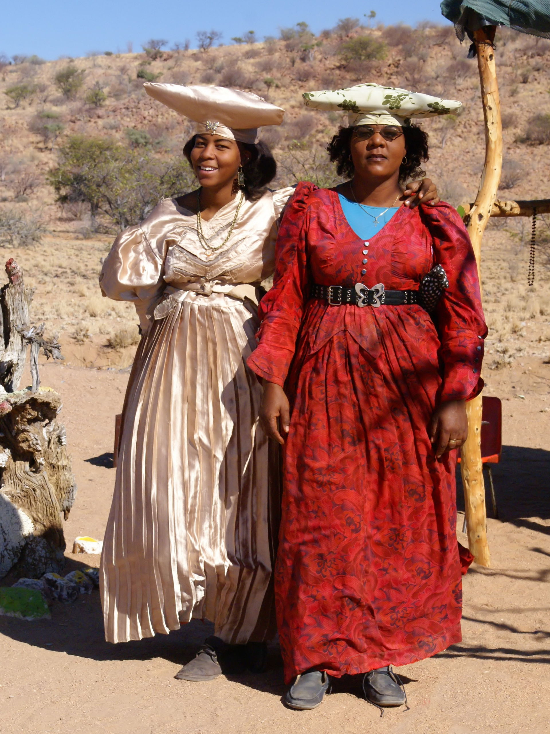 Herero ladies near Uis, Namibia.