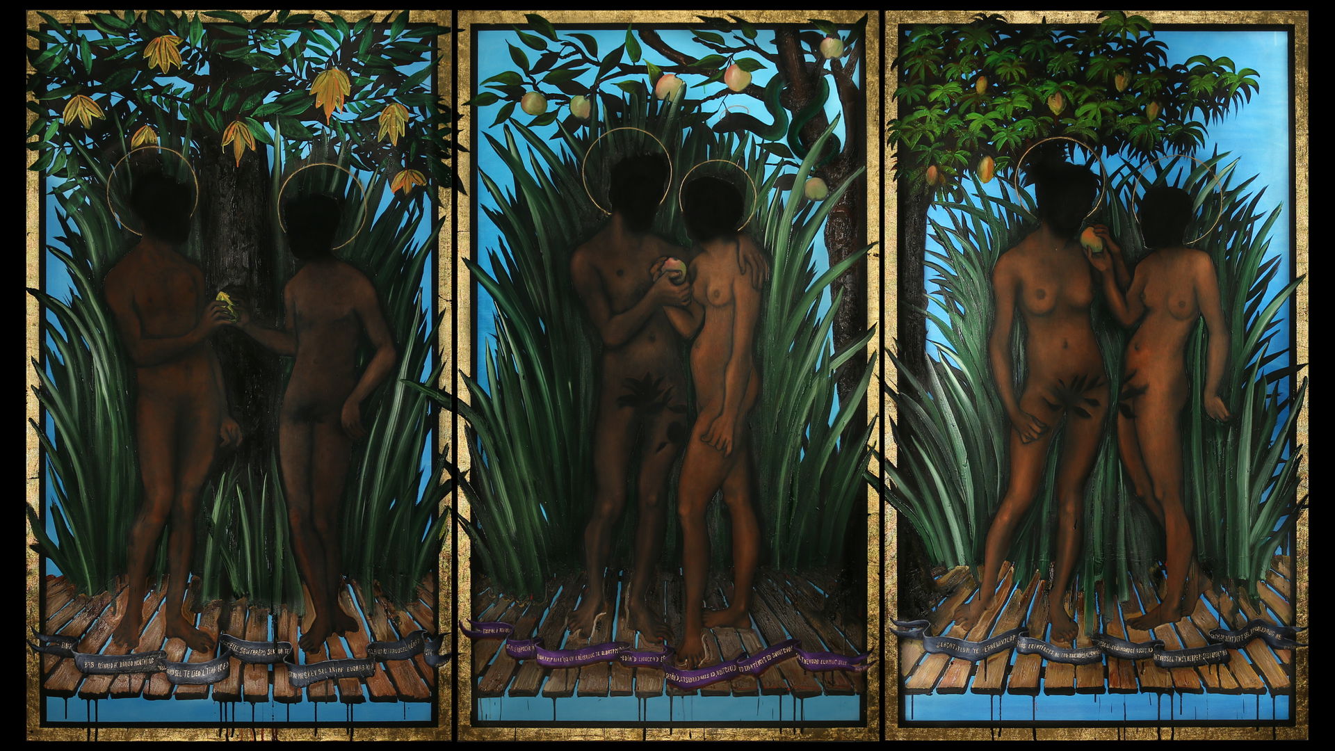 TRINITÉ est un triptyque de l’artiste Stan Musquer, peintre de …