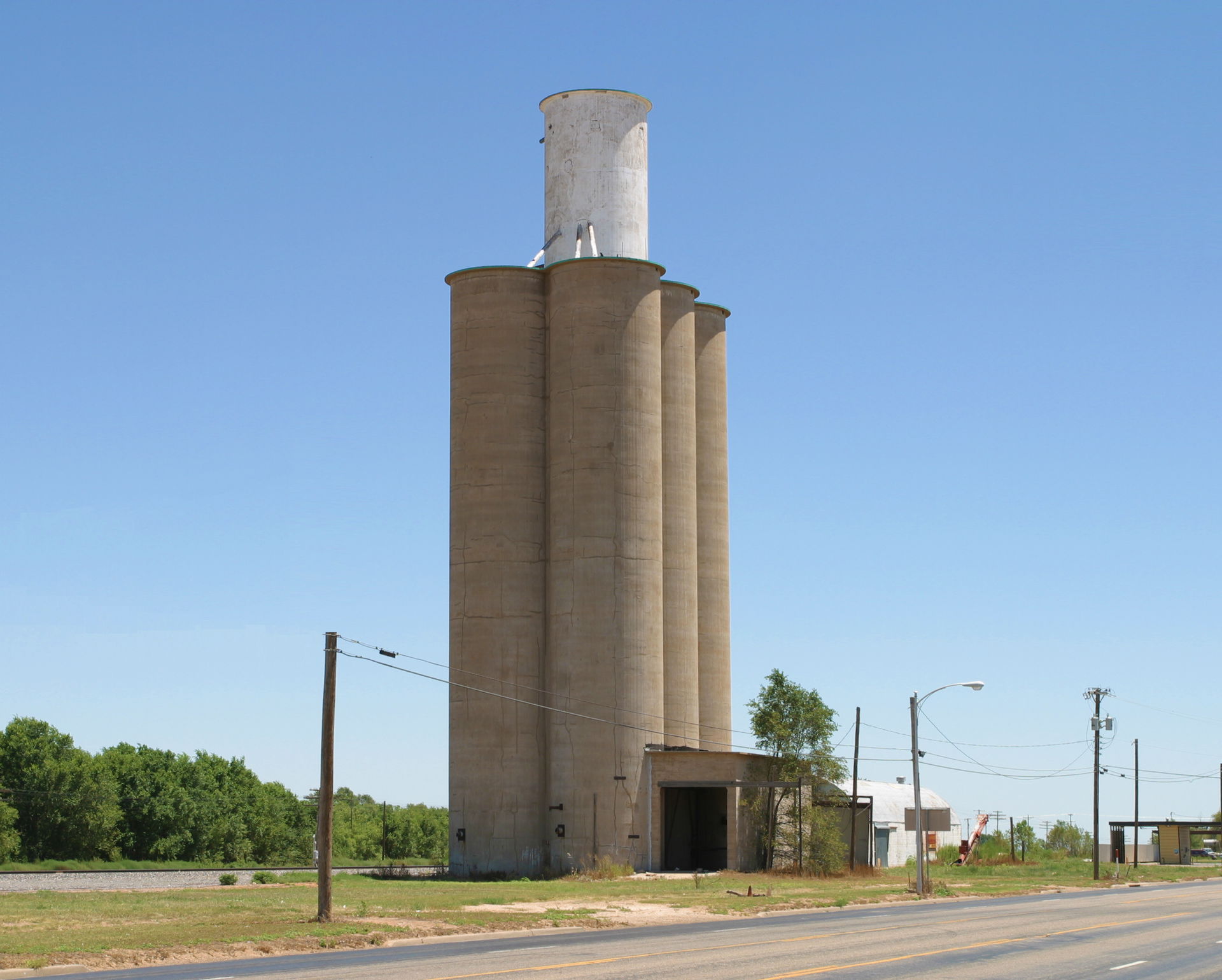Grain elevator in the West Texas town of Sudan, Texas.