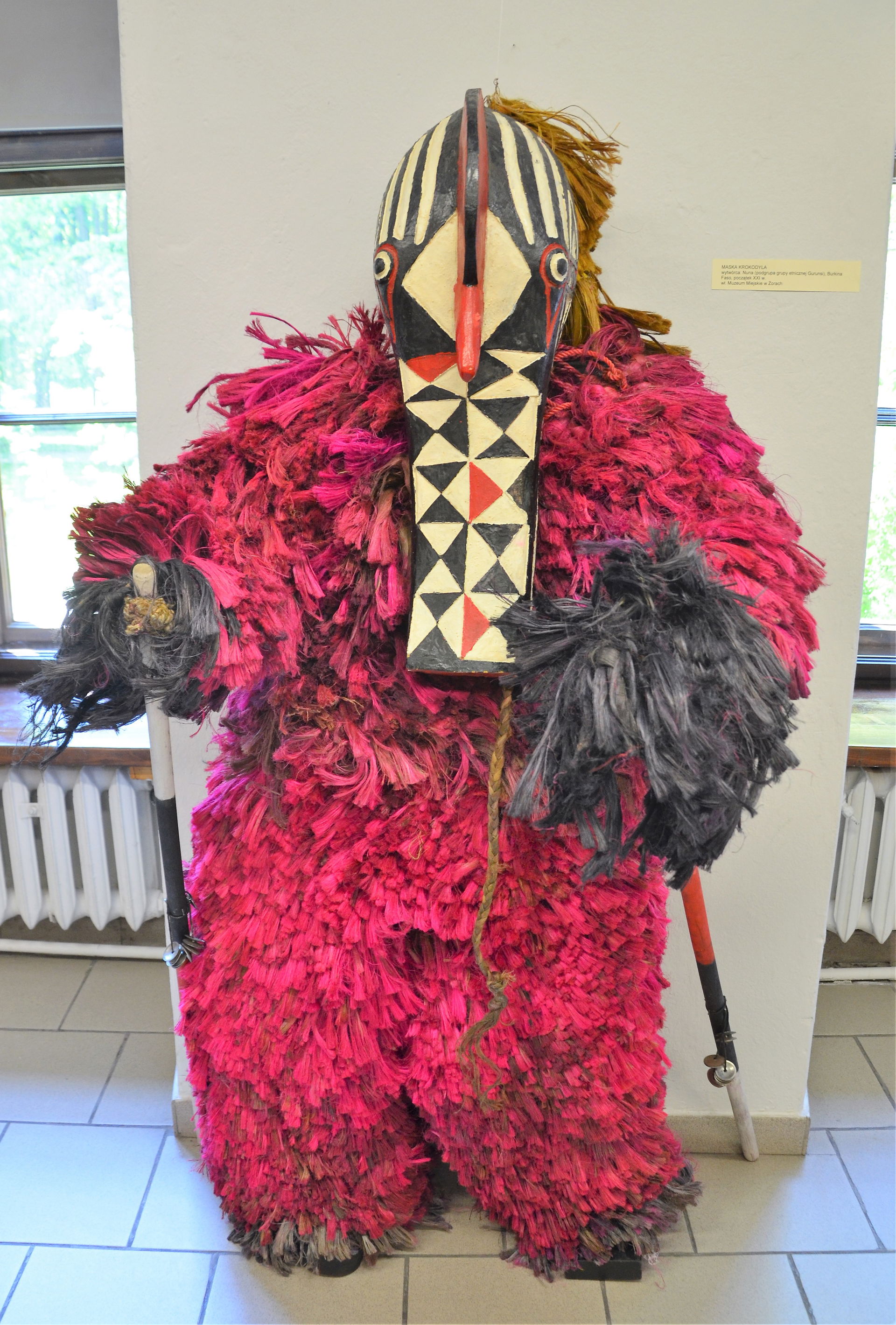 Burkina Faso crocodile mask from the Gurunsi