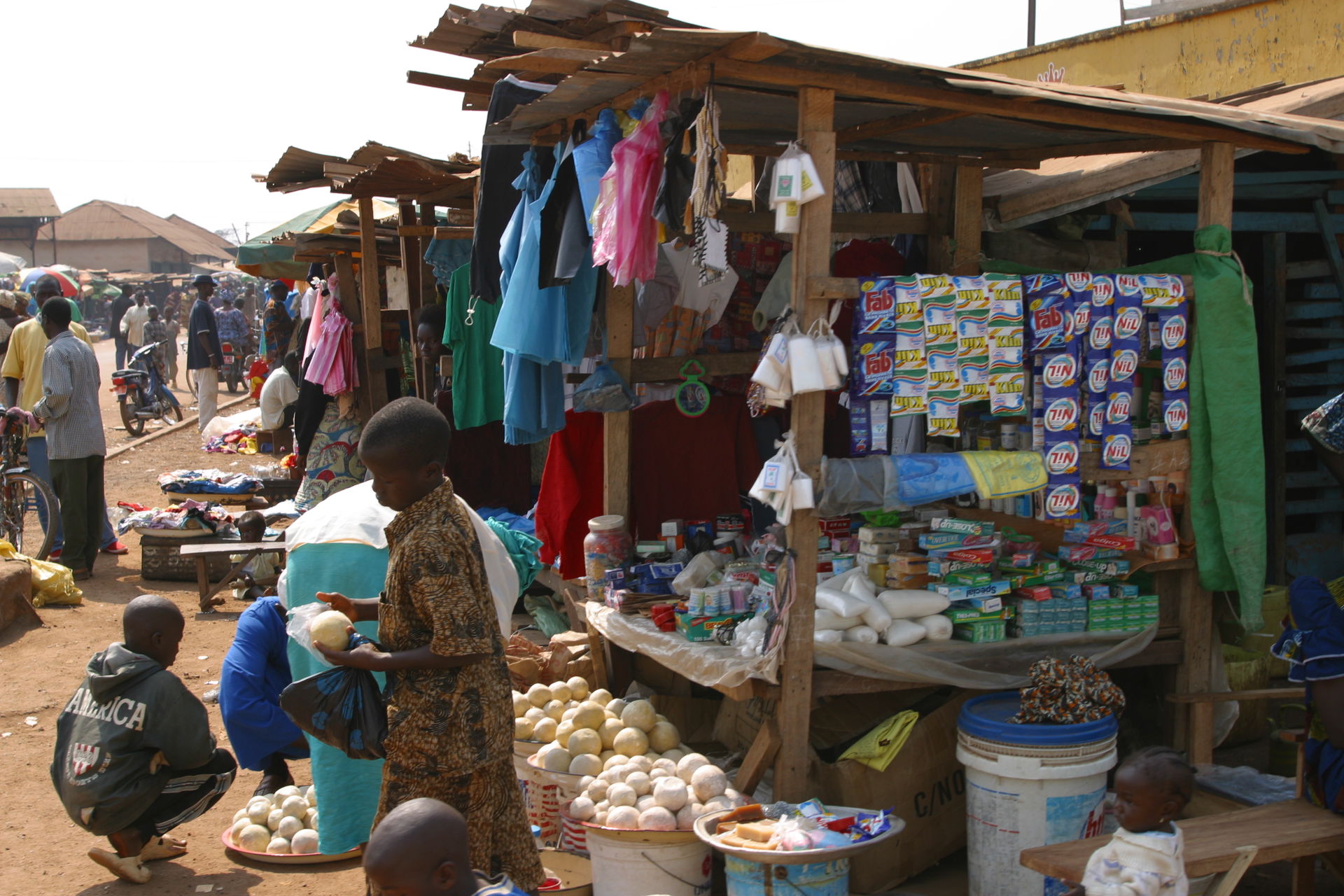 This picture was taken by me in Kissidougou on the market.
