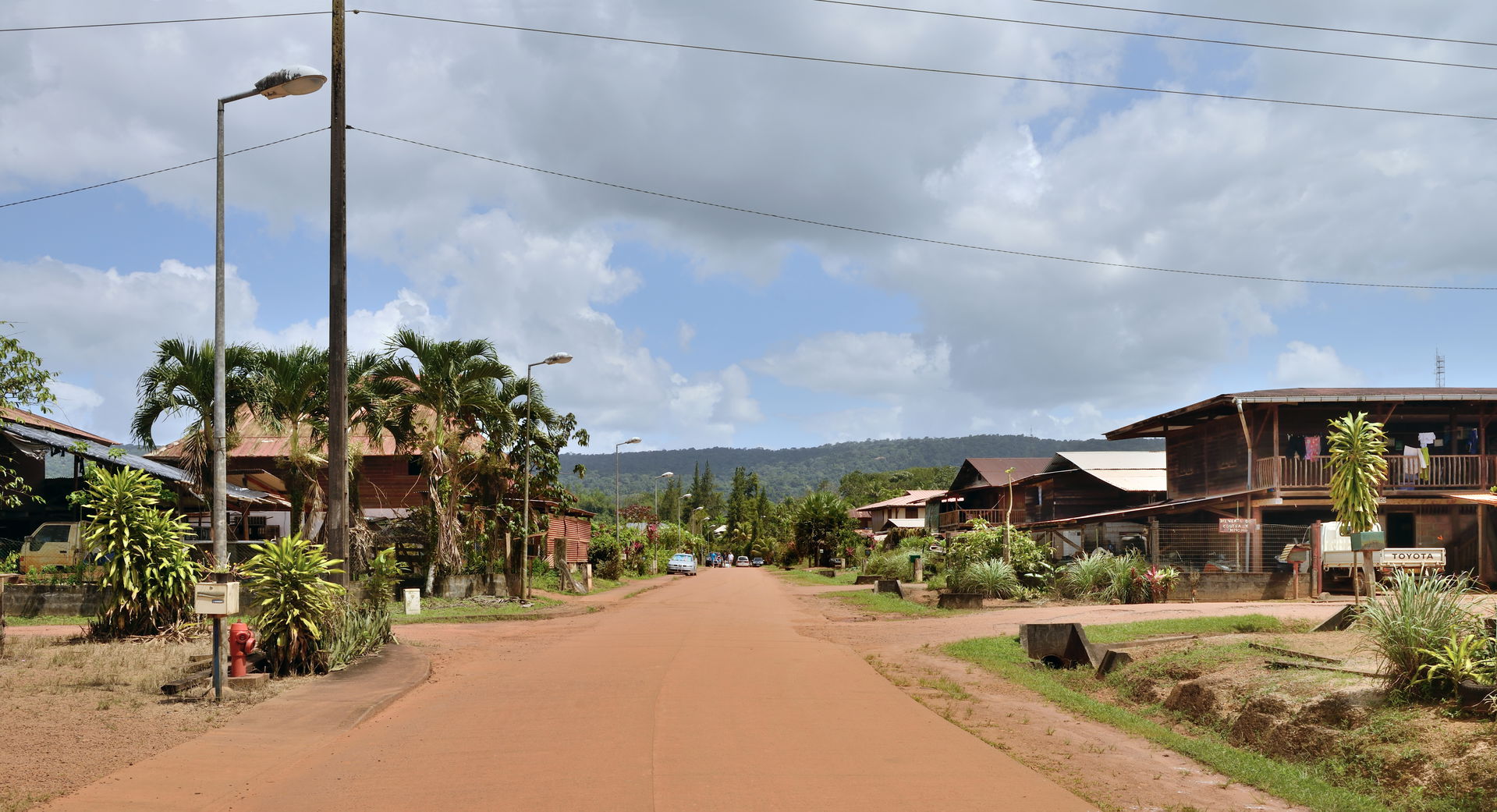Street in Cacao, French Guiana.