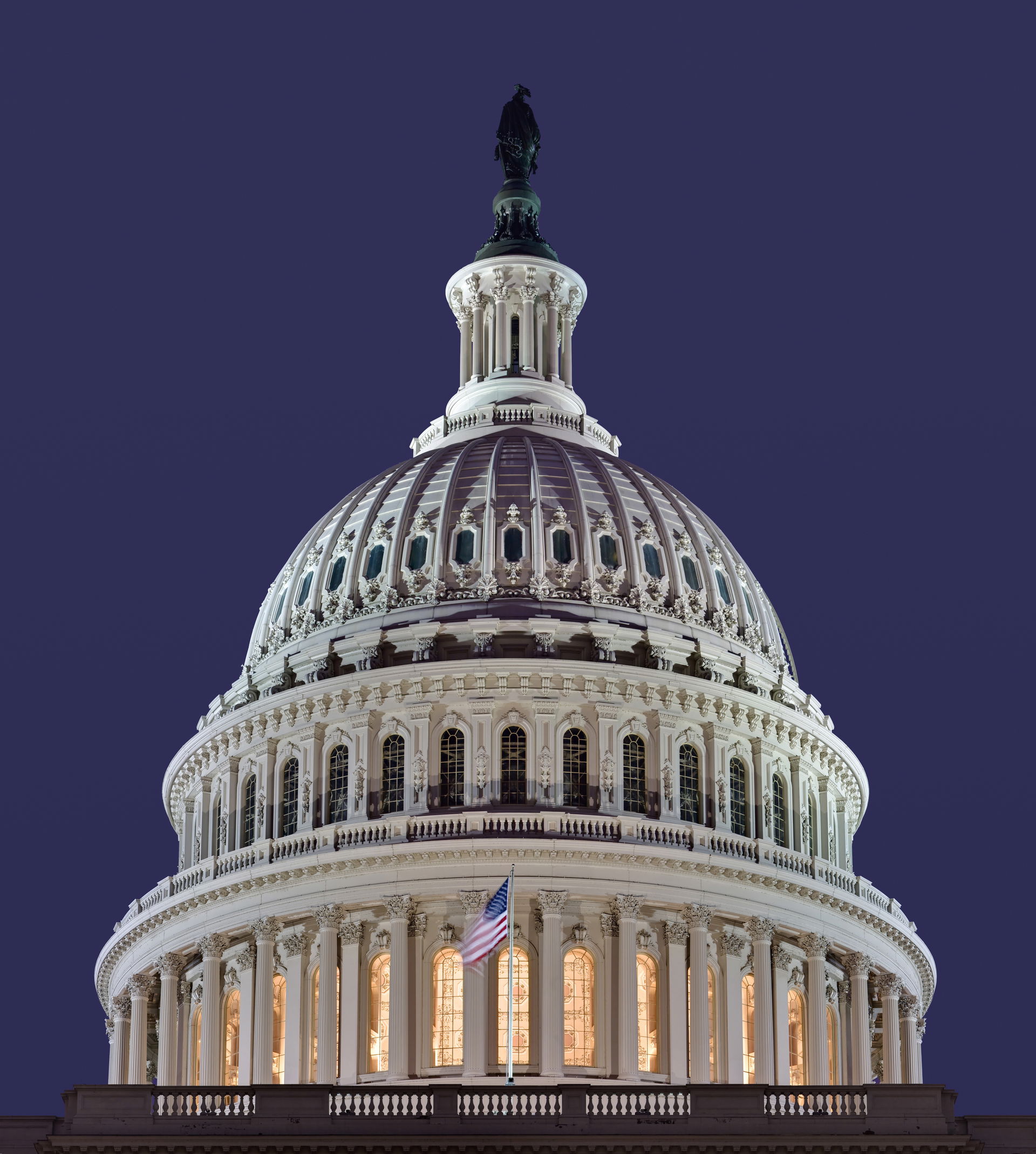 The dome of the US Capitol building.