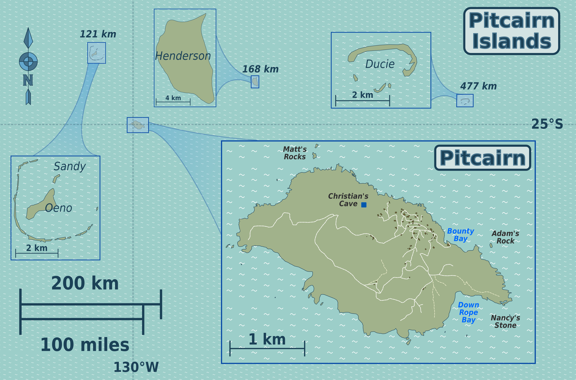 Pitcairn Islands travel map