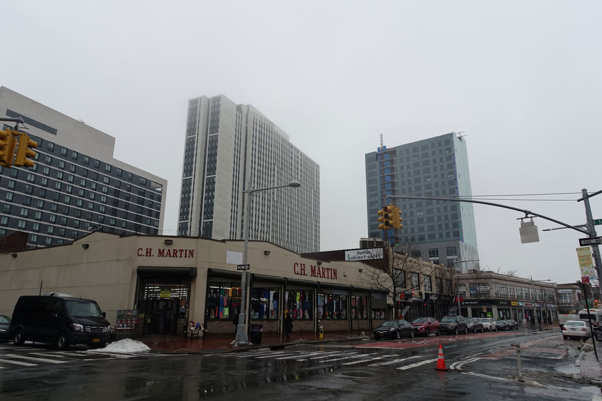Looking south Tower I of The Crossing at Jamaica Station comple…