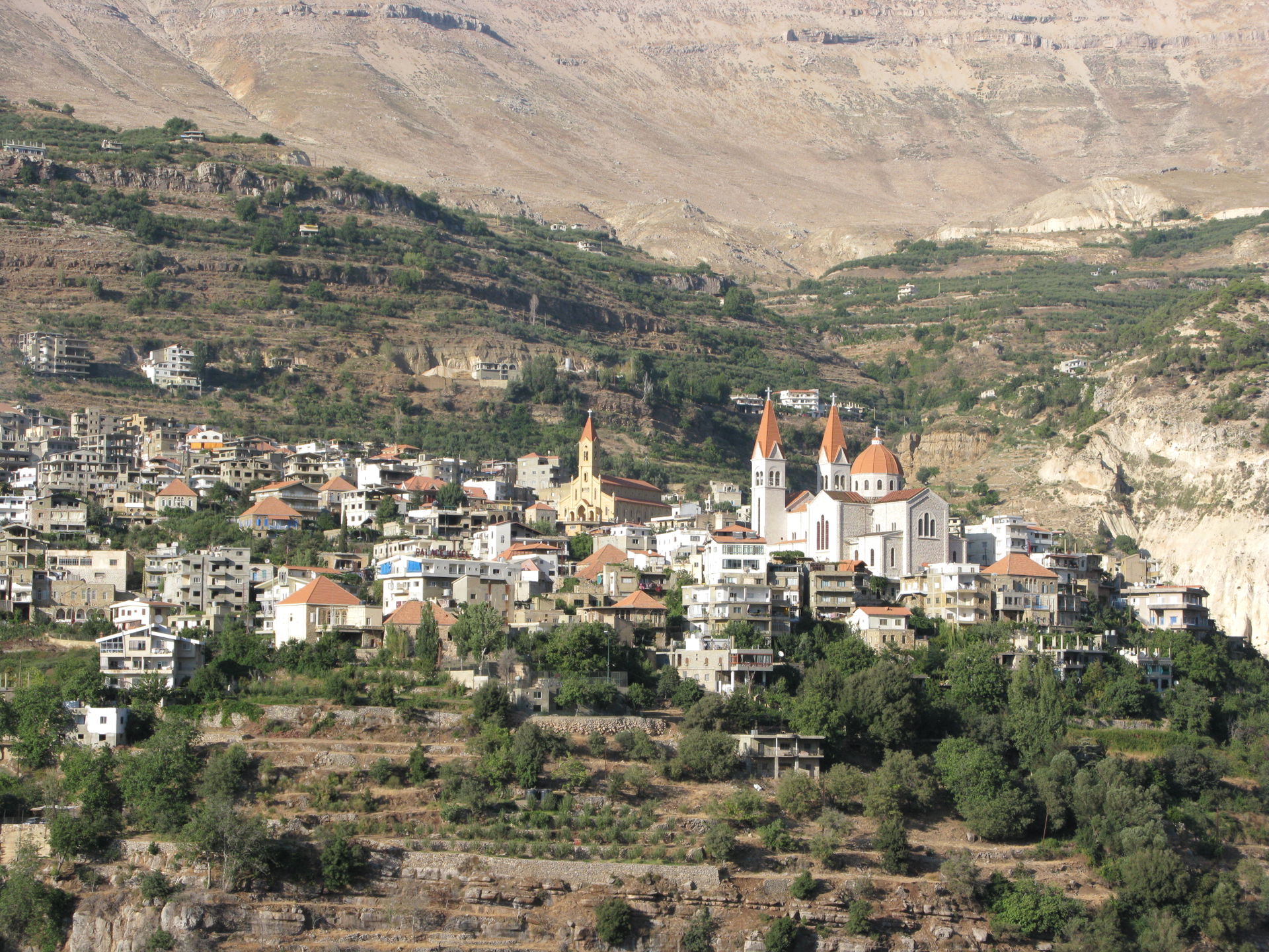 Kadisha Valley, Bsharri District, Lebanon. Bsharri is a small t…