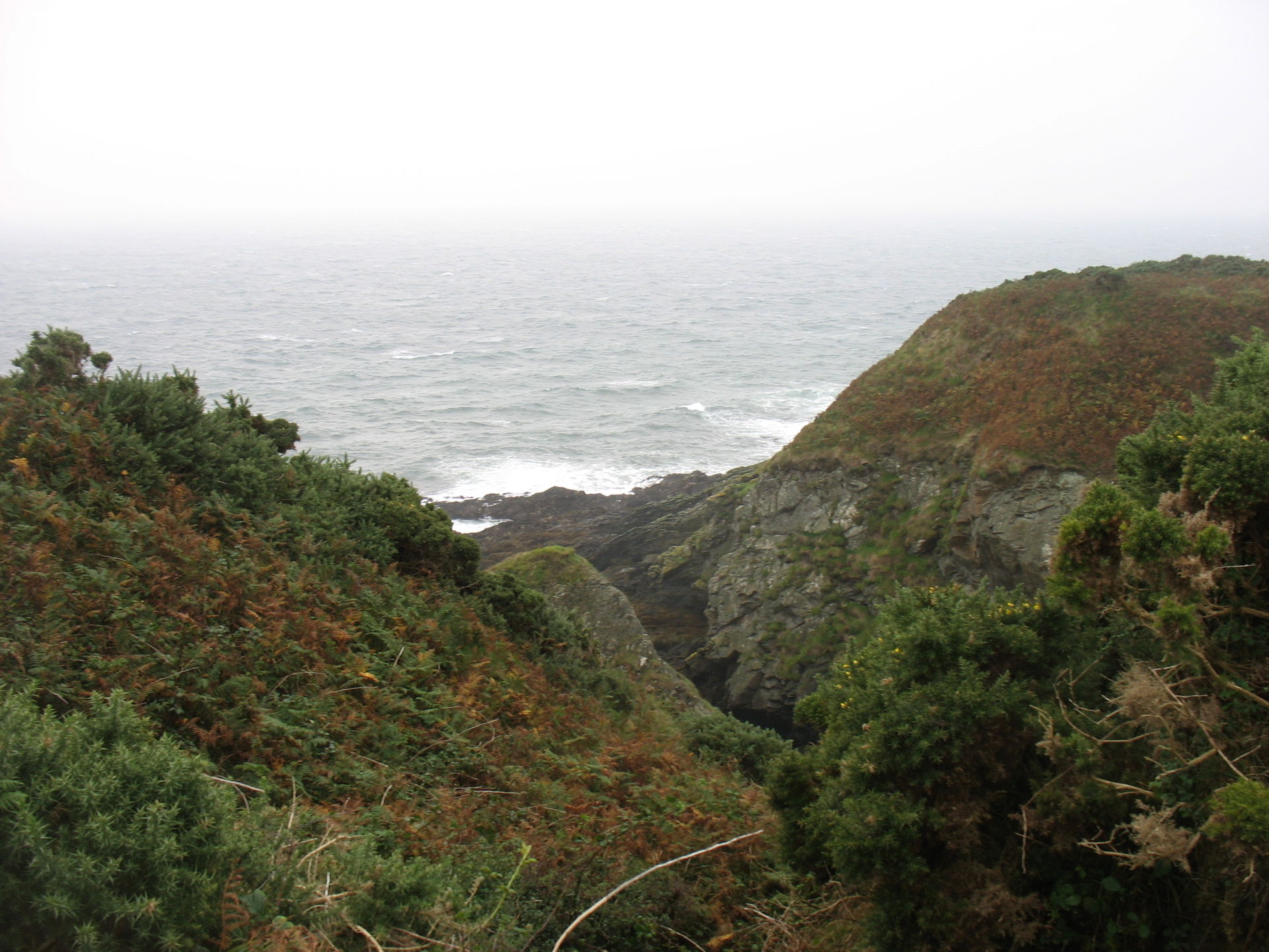 The rugged coast of the Isle of Man