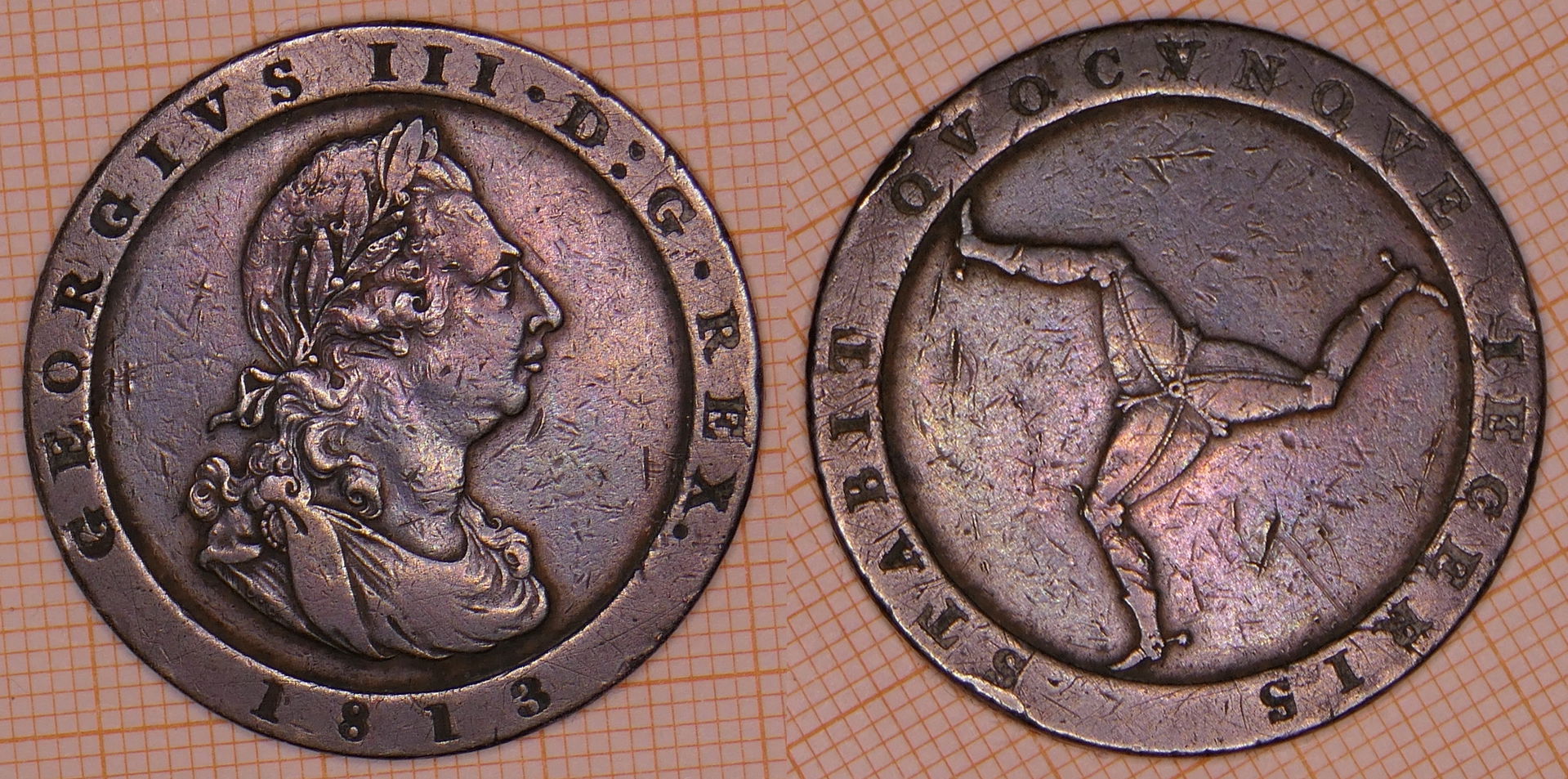 Isle of Man Token from 1835, showing George III (1765-1820) and…