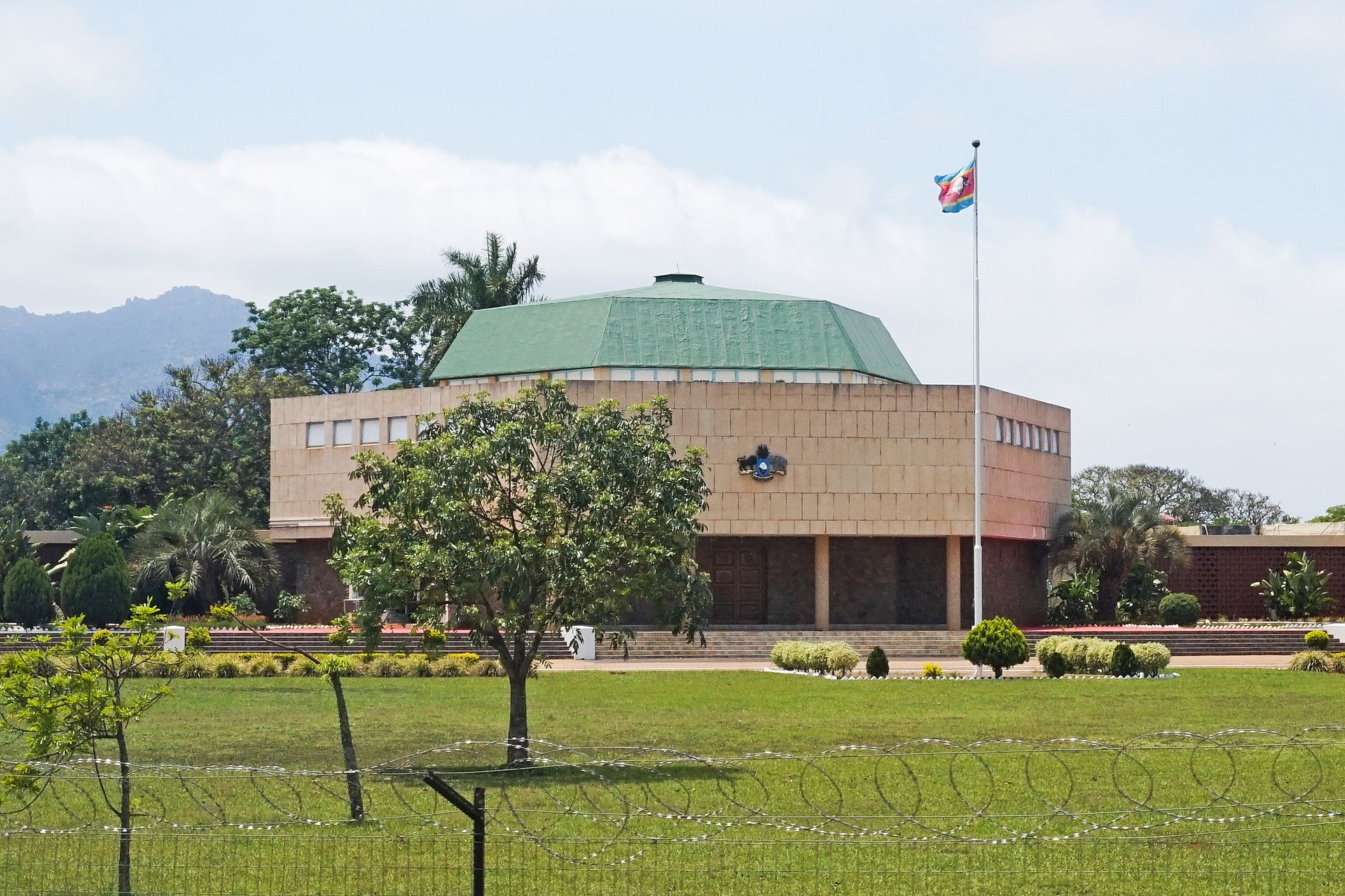 Parliament building of Eswatini, Lobamba, Eswatini. It was buil…