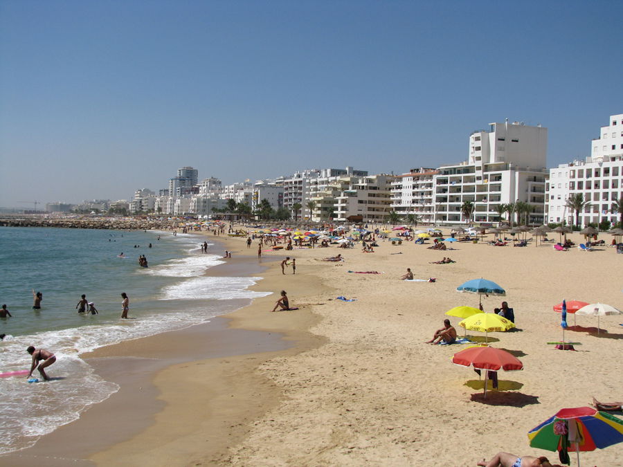 Praia da Gaivota at the eastern end of the town of Quarteira, A…
