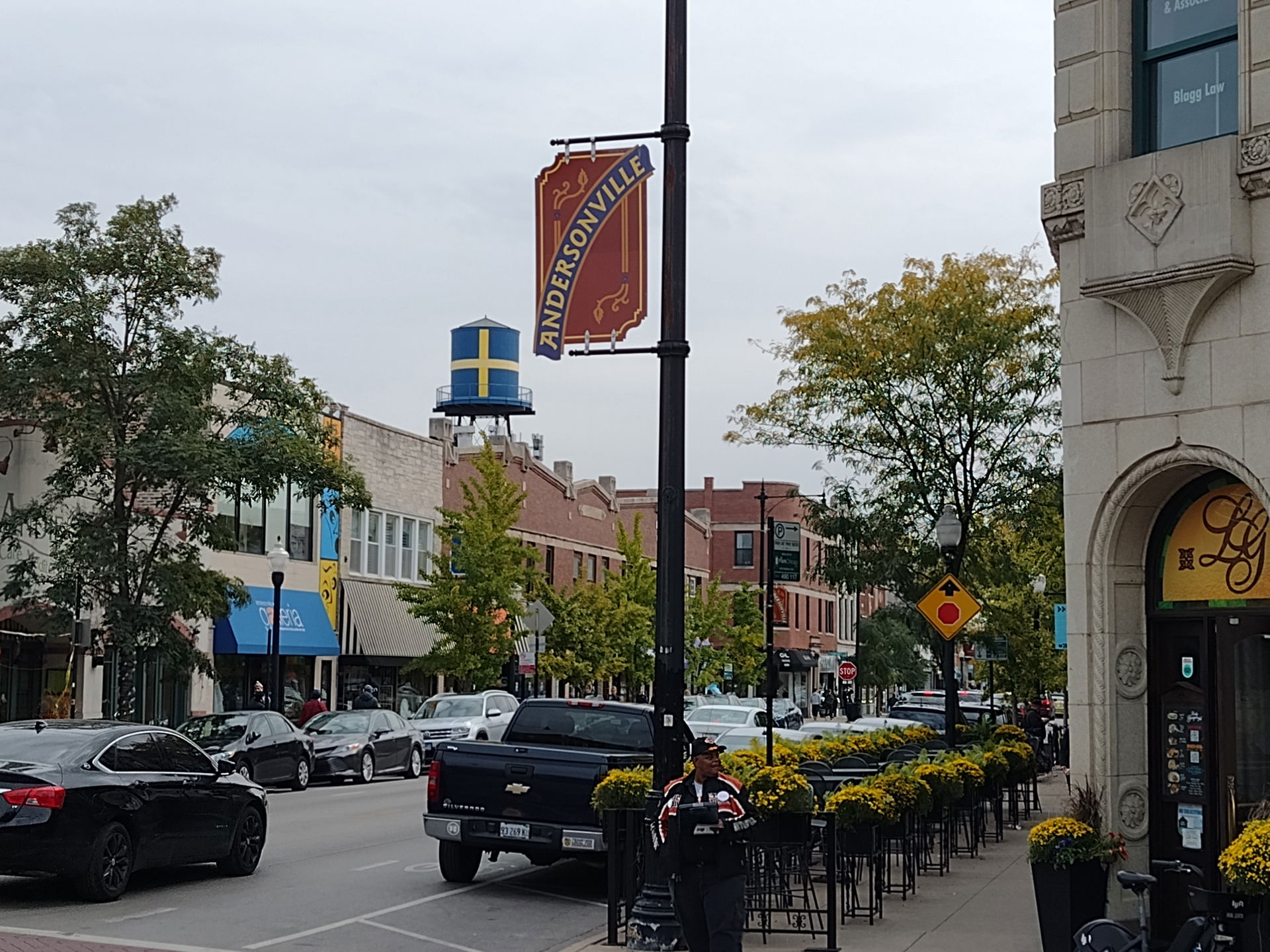 The center of Andersonville, IL in October 2014