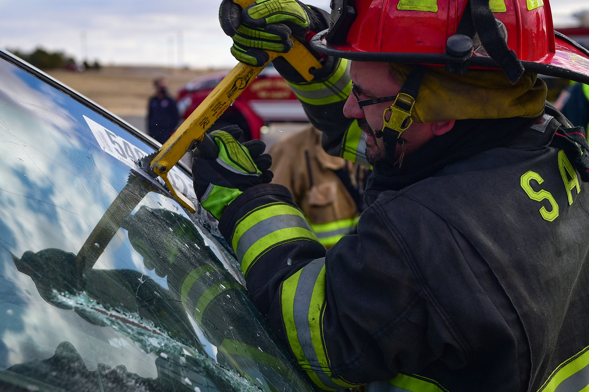 Fire Lt. Chris Gay, the training cordinator for the Sable Altur…