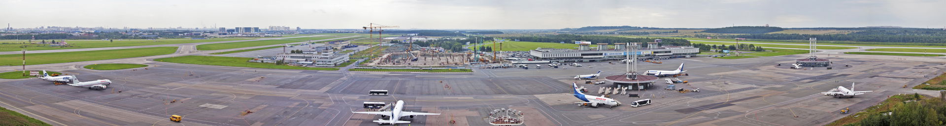 Panoramic view of Pulkovo Airport in Saint Petersburg