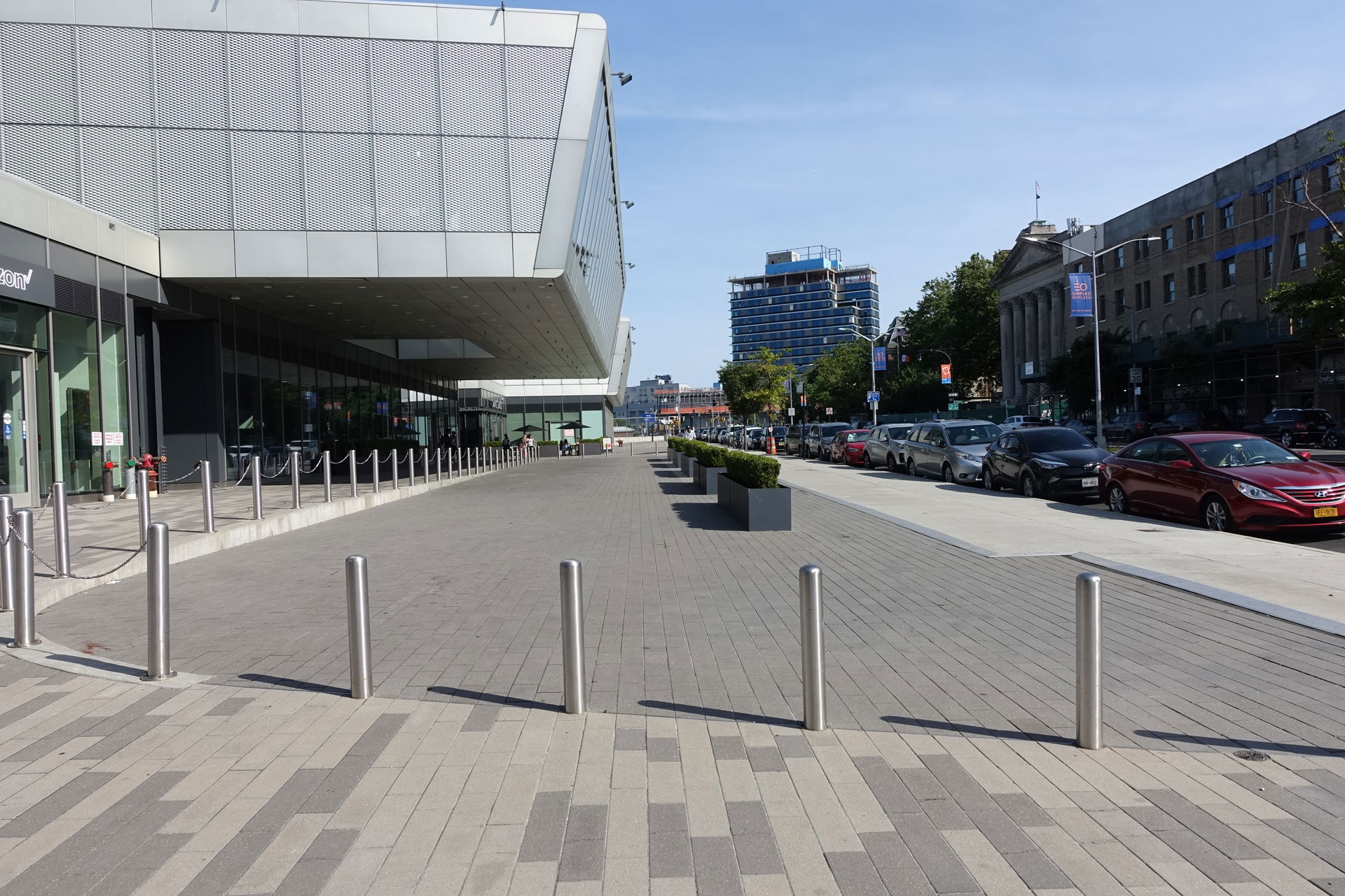Looking from street level (Level 3) at the front of the Empire …