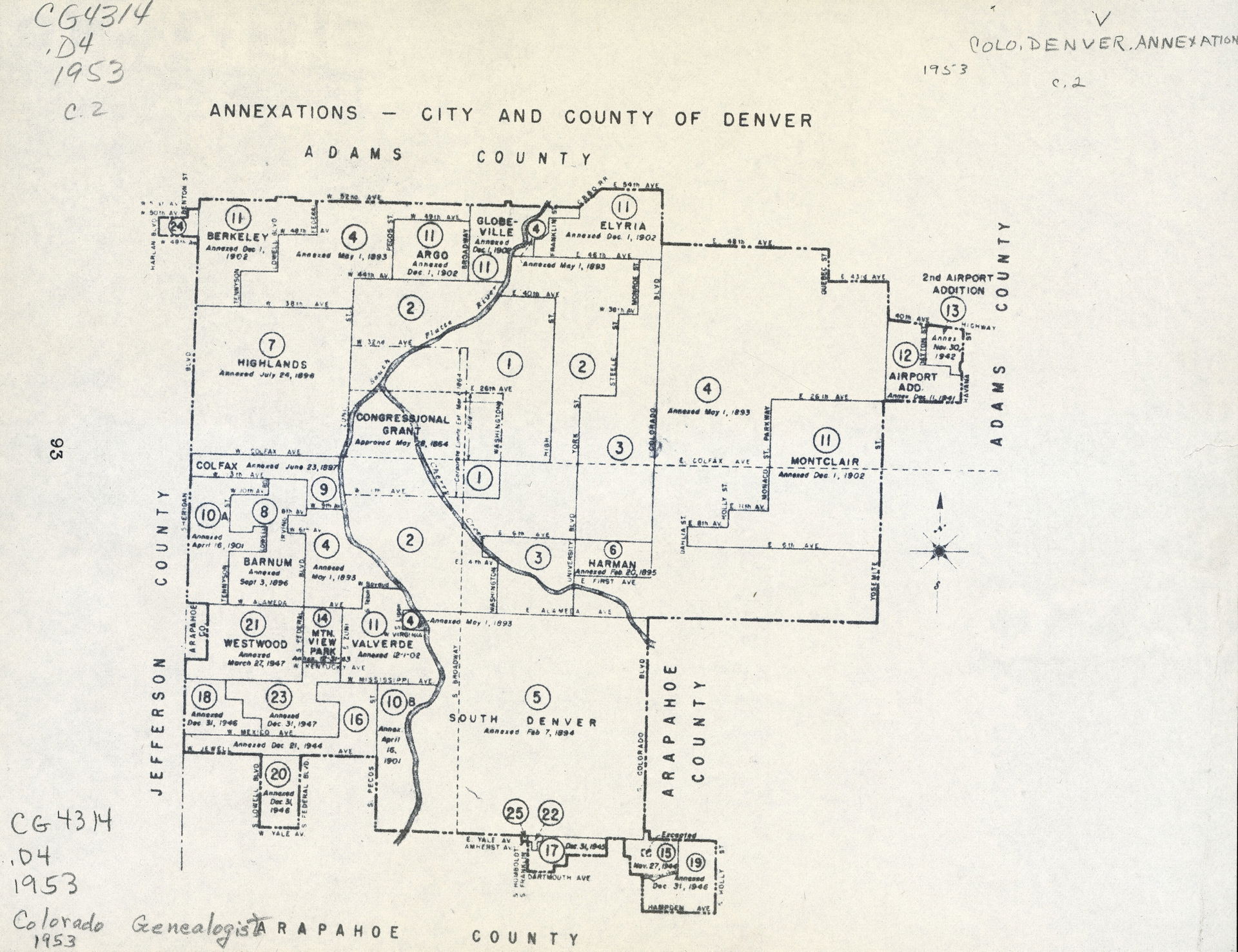 Printed as page 93 of Colorado genealogist, Oct., 1953 vol. 14 …