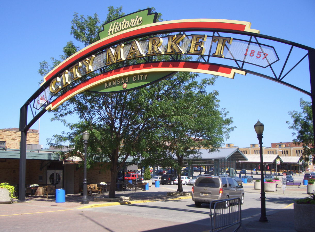 City Market entrance in the River Market district of Kansas Cit…