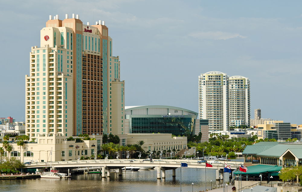 Marriott Hotel, Tampa Bay Times Forum behind Franklin Street Br…
