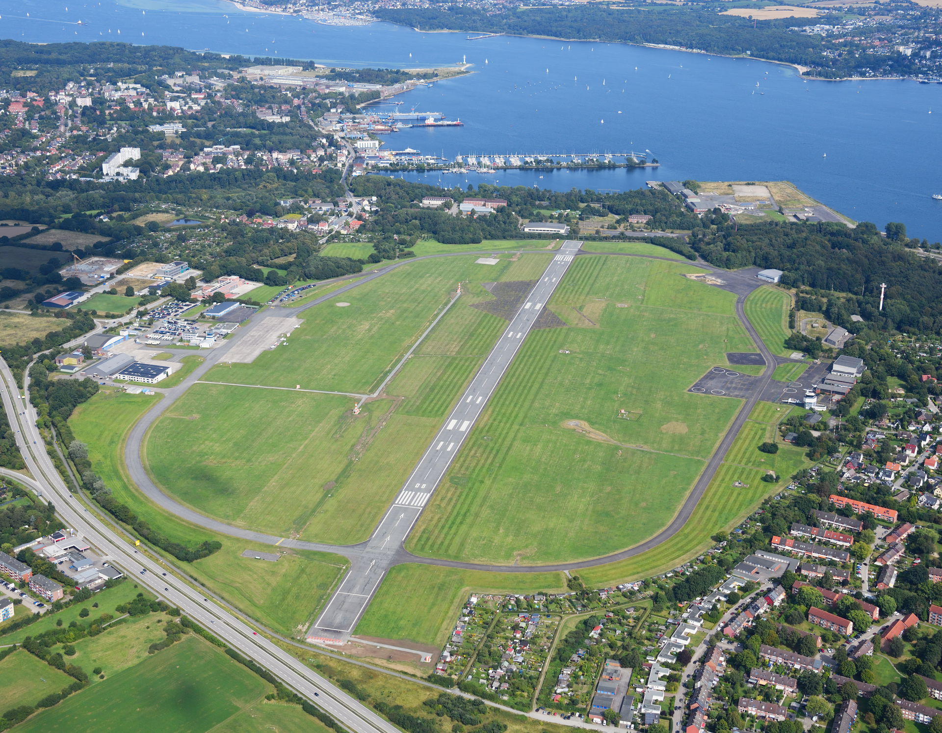 Aerial image of the Kiel-Holtenau airfield