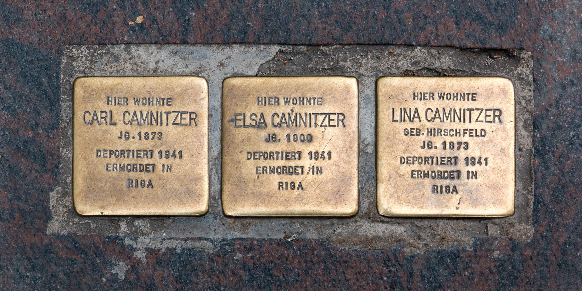 Stolpersteine “Camnitzer”, Lübeck, Schleswig-Holstein, Germany