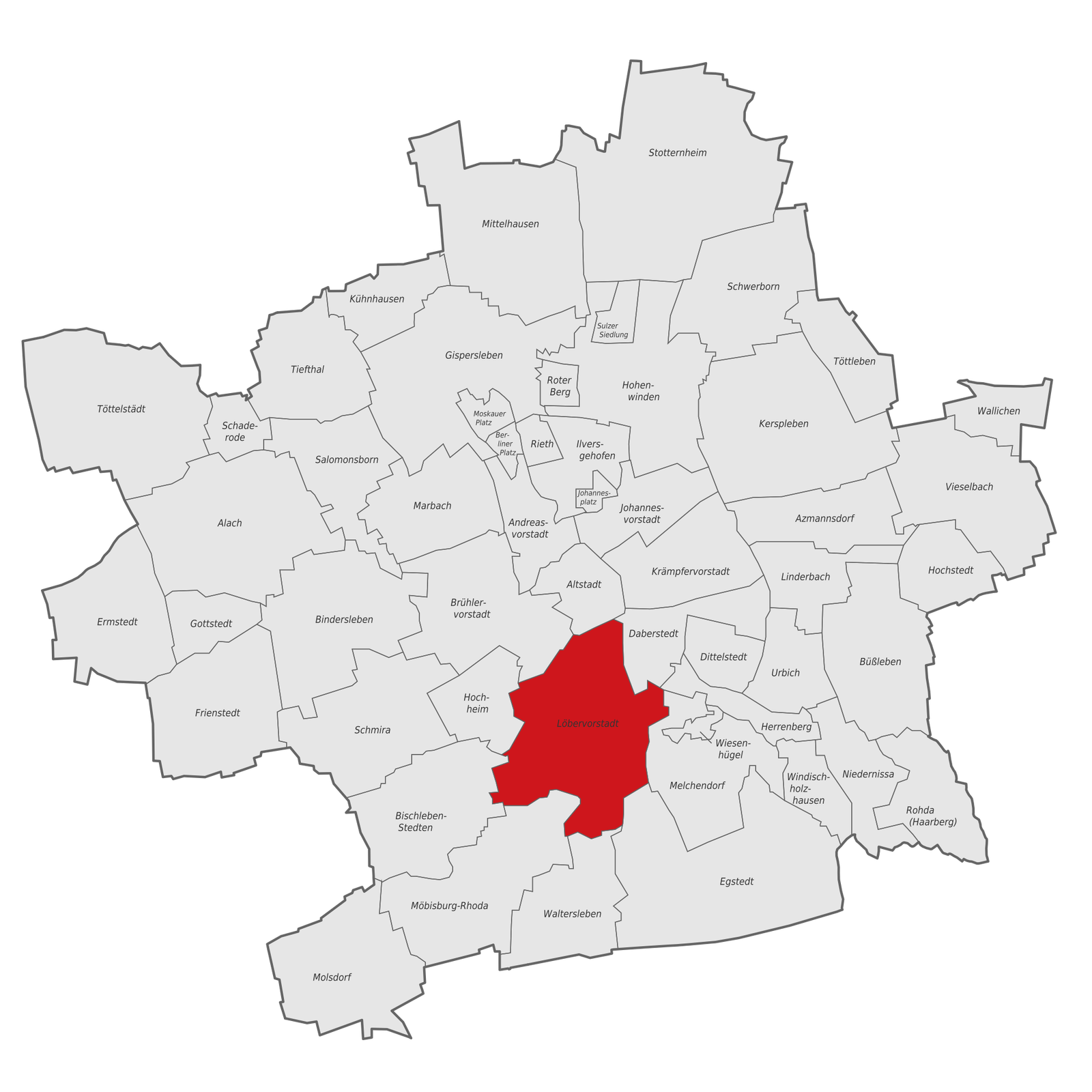 Löbervorstadt district