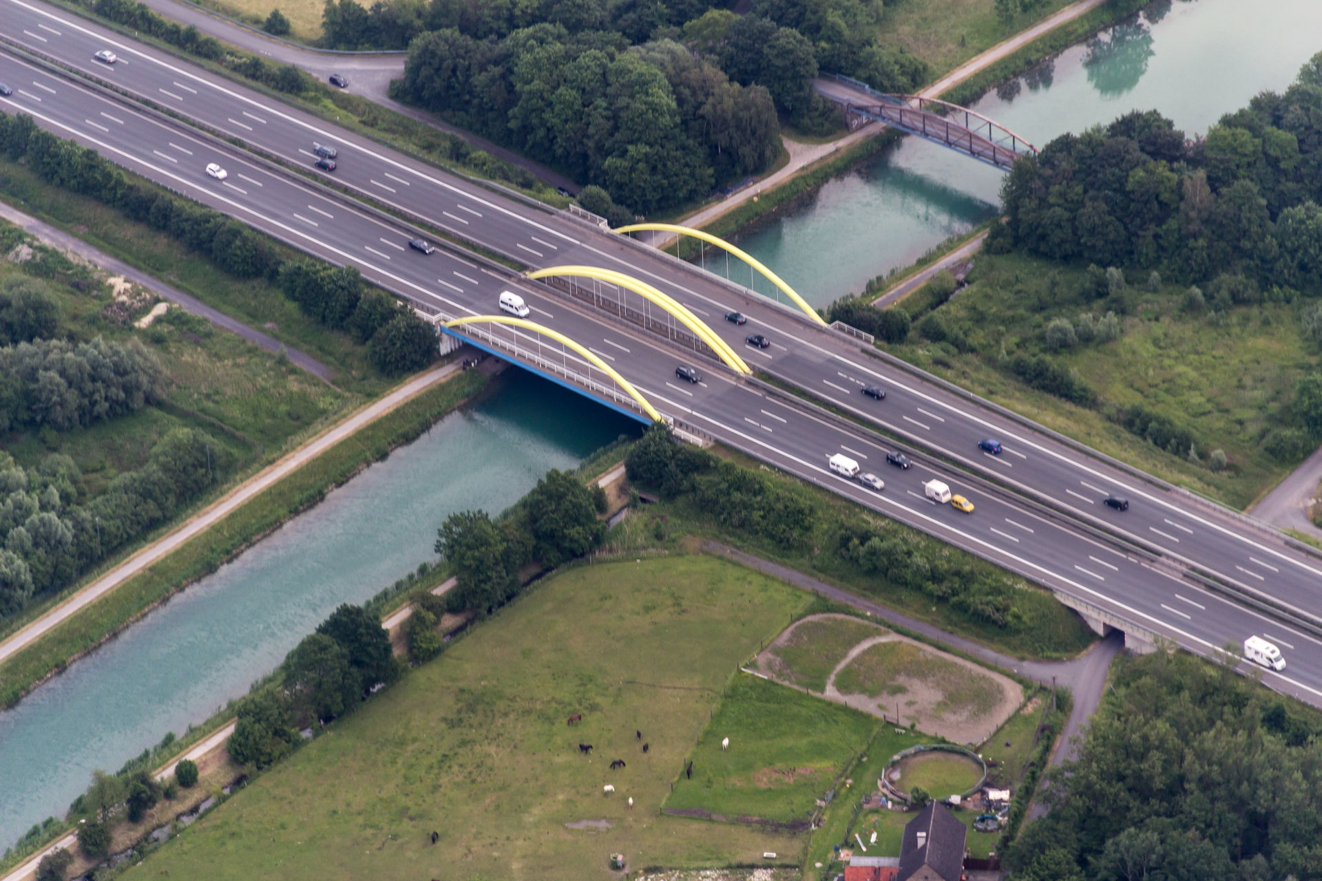 Autobahn 2 near Uentrop, Hamm, North Rhine-Westphalia, Germany