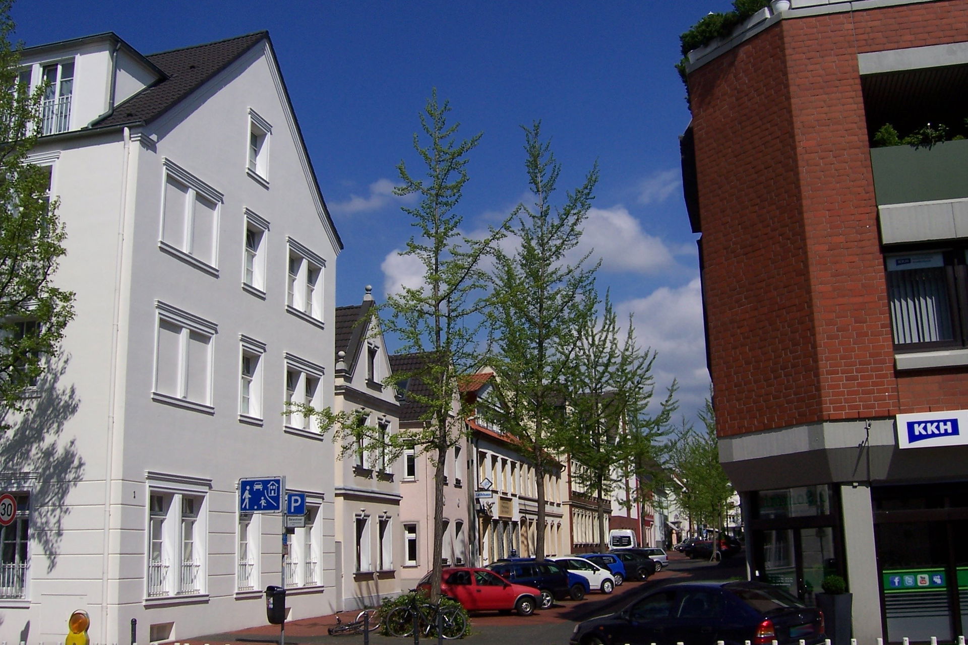 View to "Ükern", a (strange name of a) street in Paderborn, NRW…