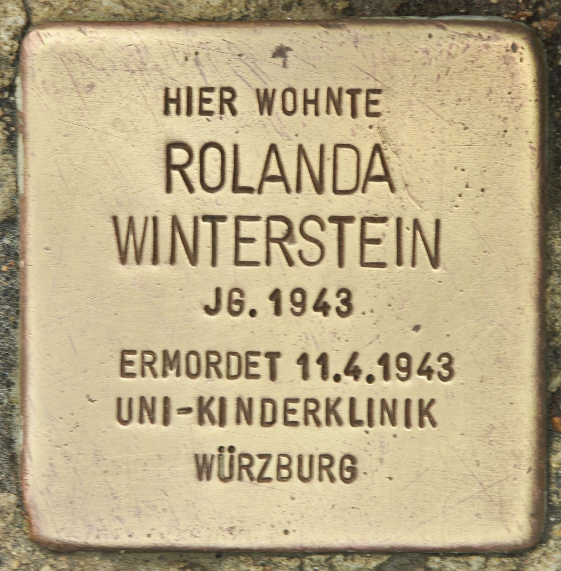 Stolperstein für Rolanda Winterstein