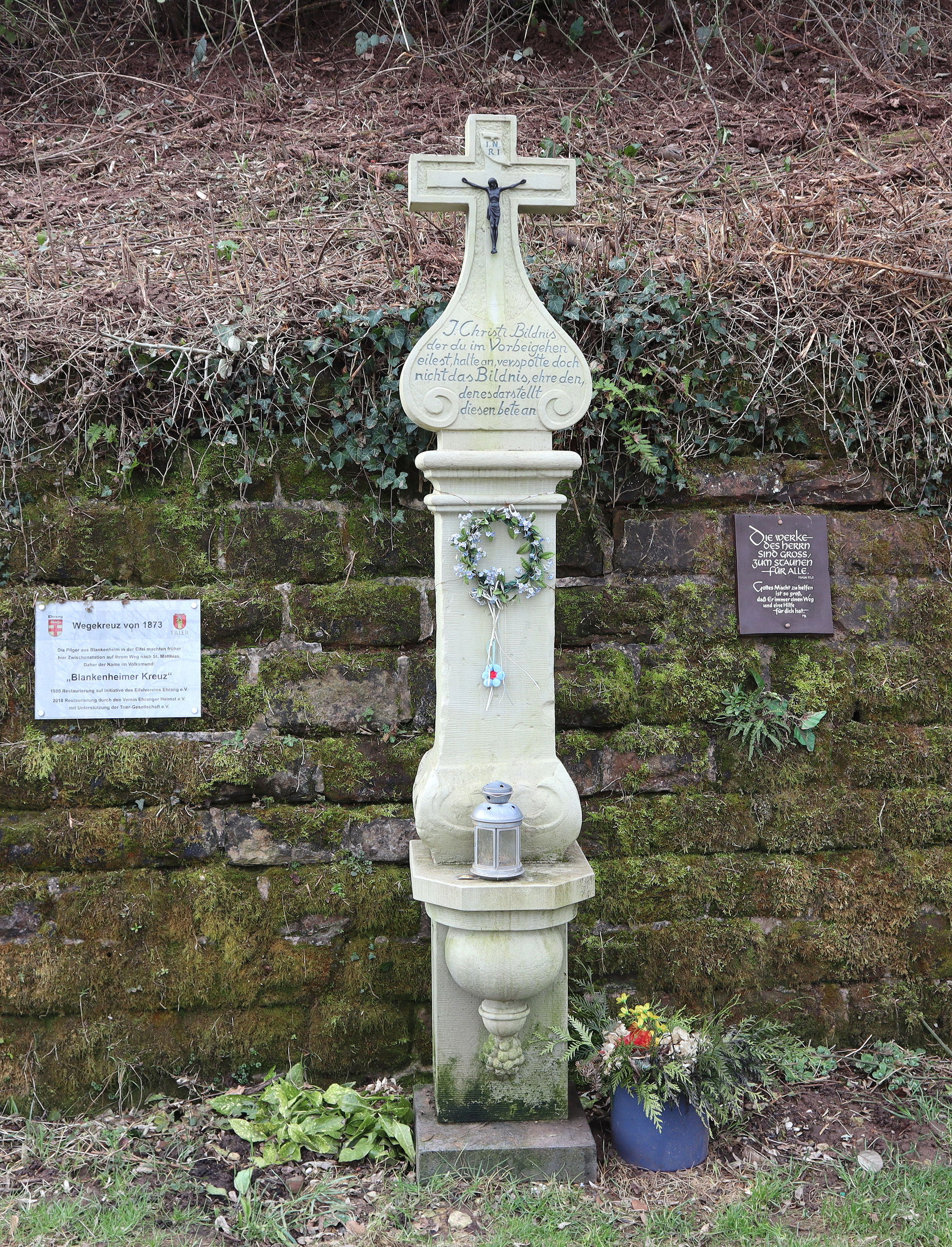 Wayside cross, "Blankenheimer Kreuz" in Trier-Ehrang, Germany, …