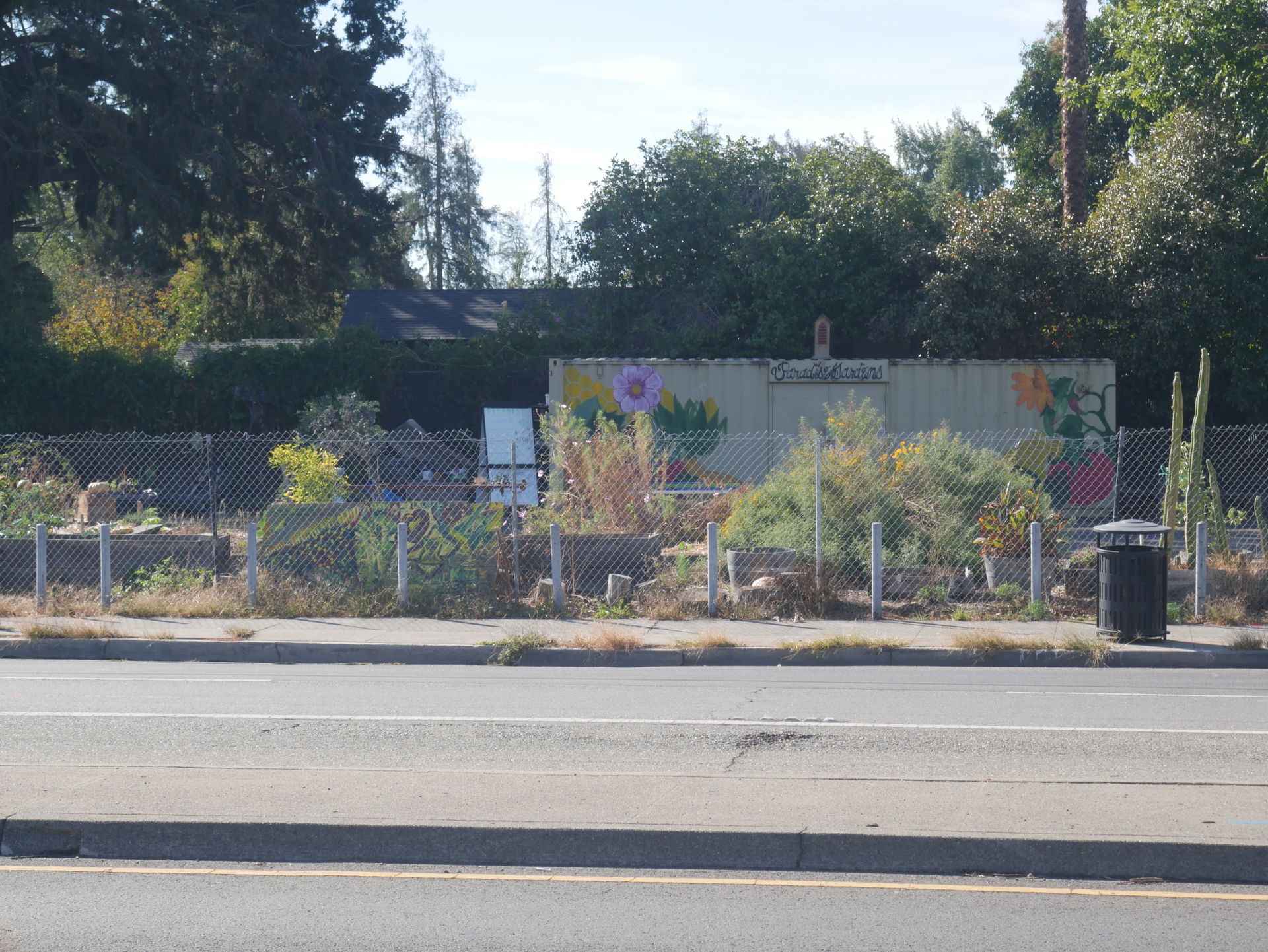 Community garden along Mission Blvd in Cherryland, California