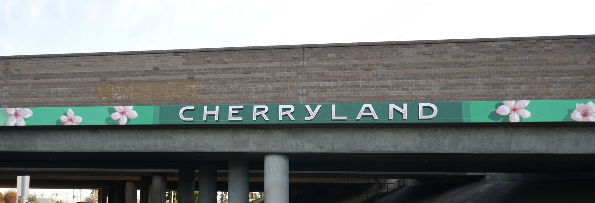 Cherryland community identifier mural on Mission Blvd I-238 und…