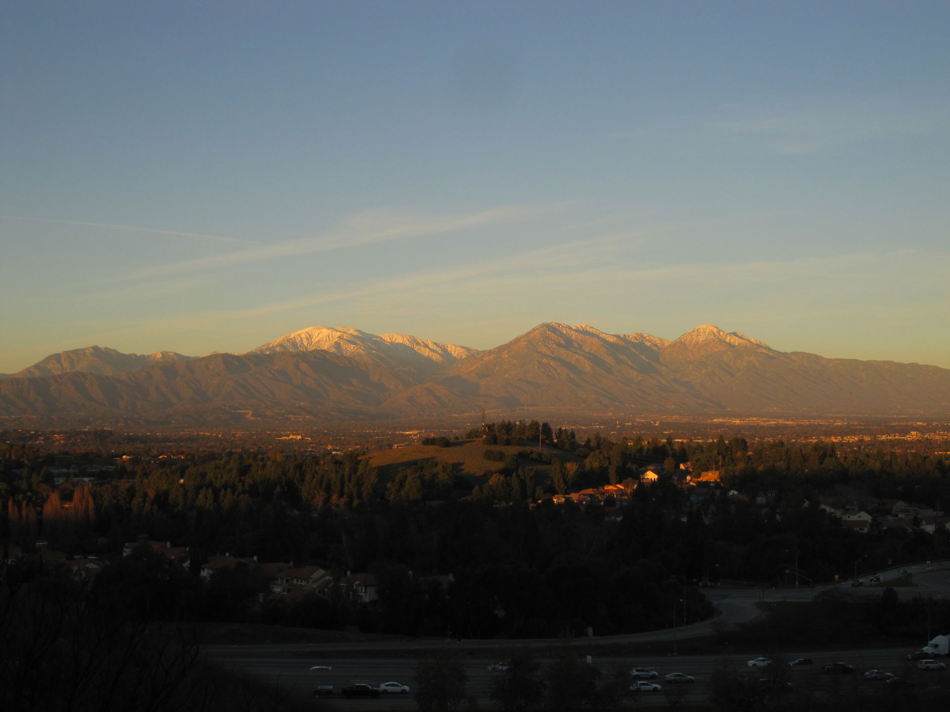 Photo of Phillips Ranch, with Pomona Freeway in the foreground,…