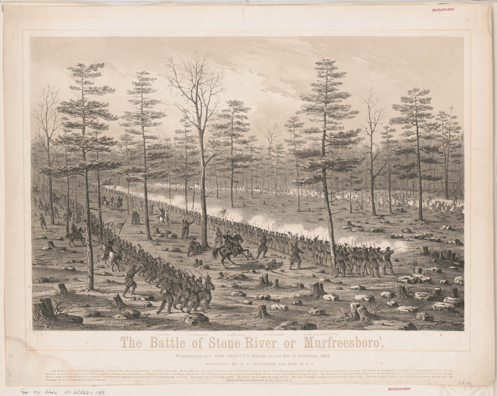 Title: The  battle of Stone River or Murfreesboro'
Physical des…