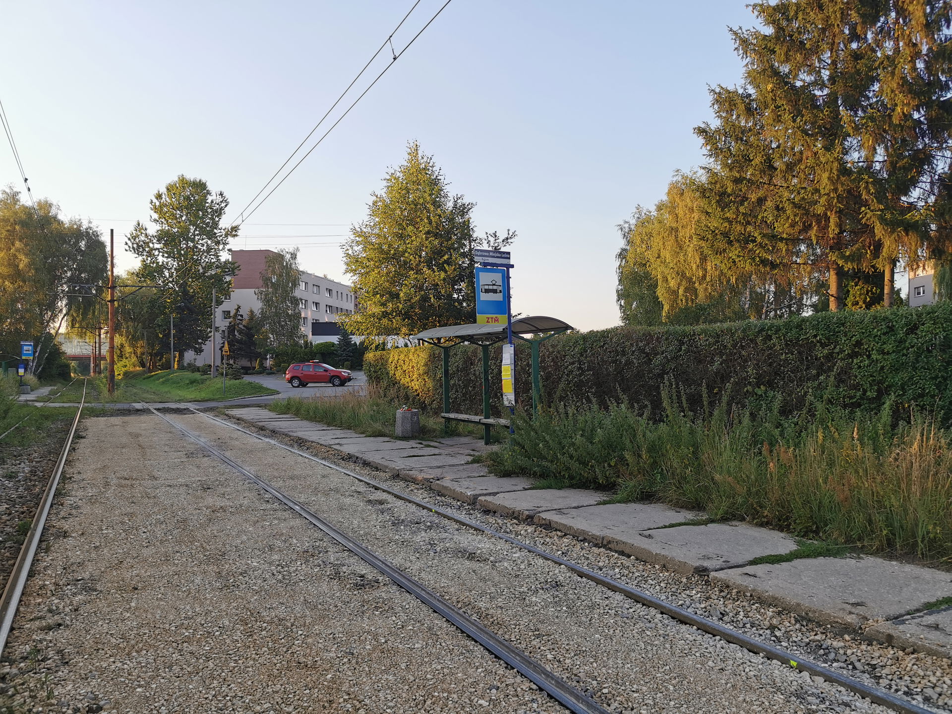 Torowisko tramwajowe pomiędzy przystankami Bytom Batorego a Str…