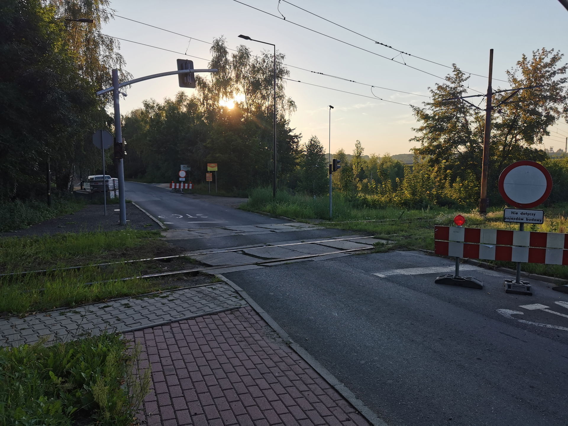 Torowisko tramwajowe pomiędzy przystankami Bytom Batorego a Str…