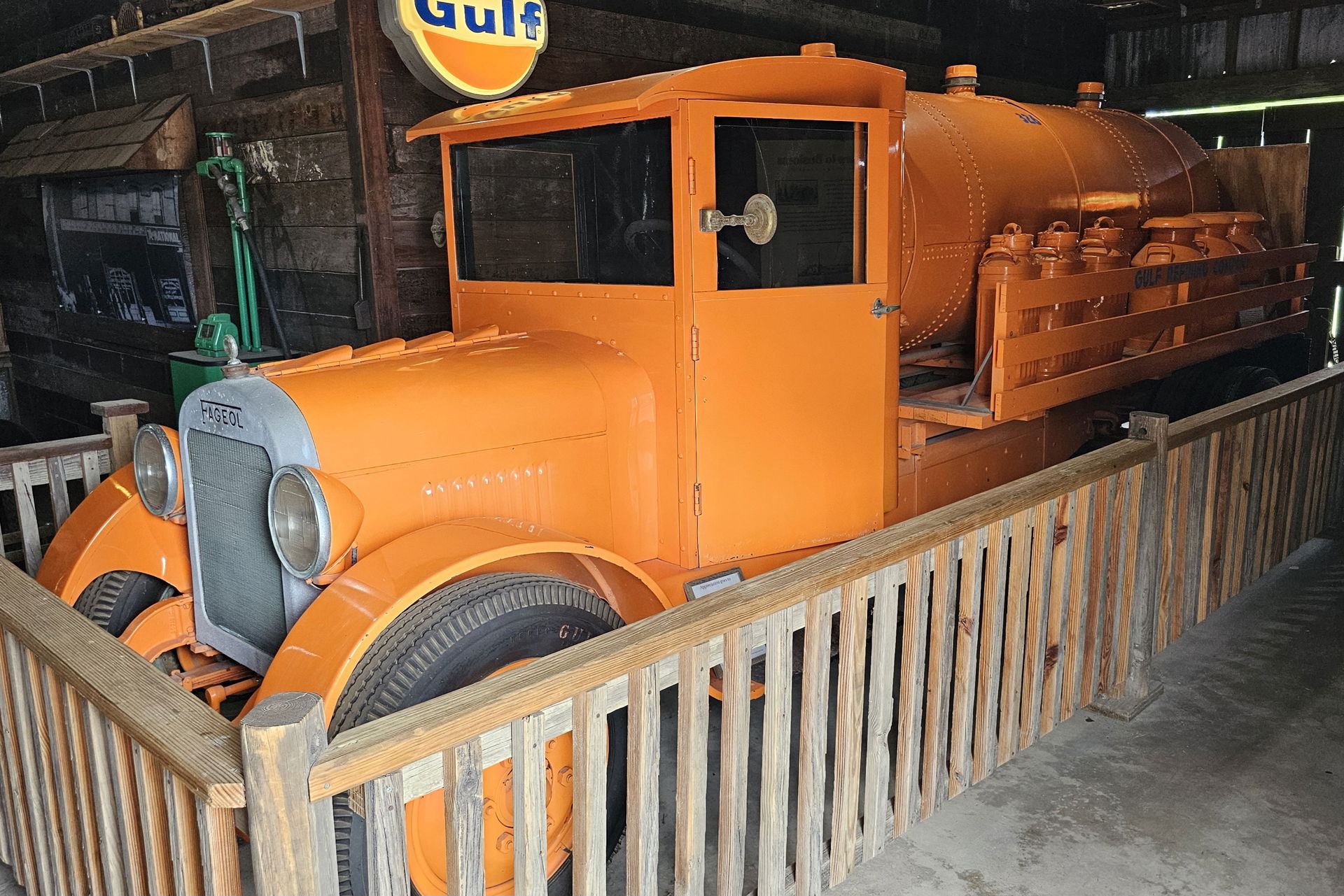 A Fageol truck at the Spindletop-Gladys City Boomtown Museum in…